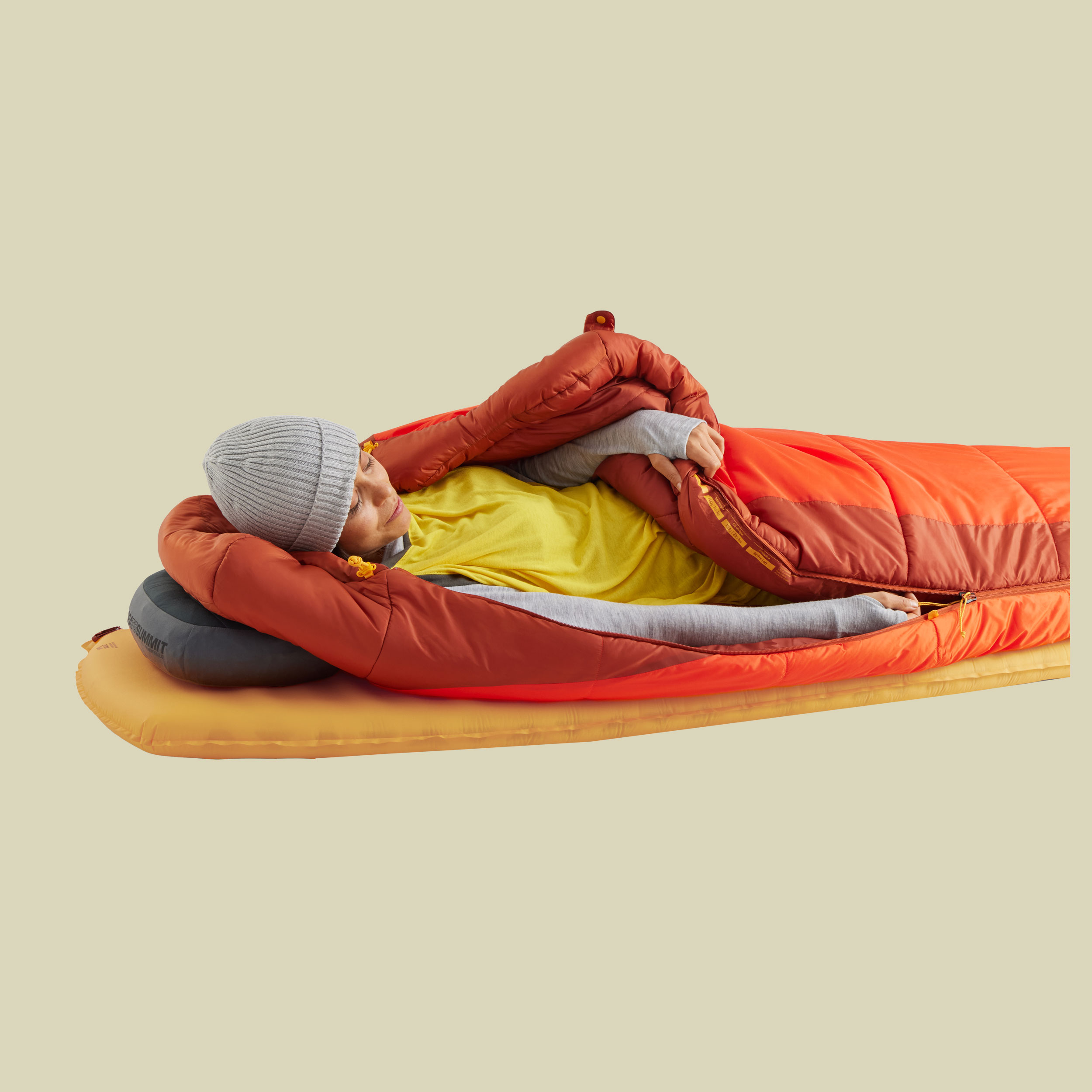 Hamelin Synthetic Sleeping Bag -1C rot 198 cm long - Farbe picante