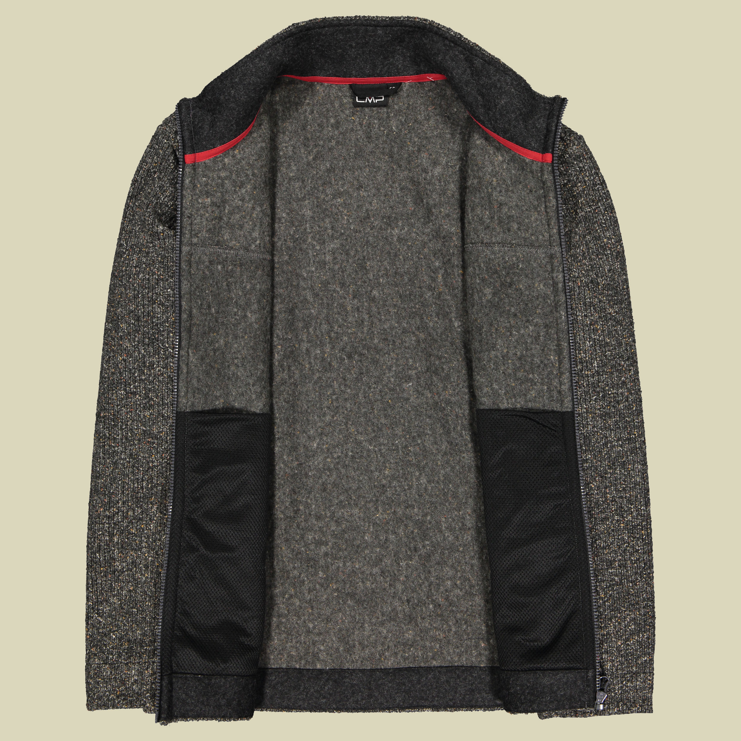 Man Jacket Wooltech 31M3257 Größe 58 Farbe carbone melange U905