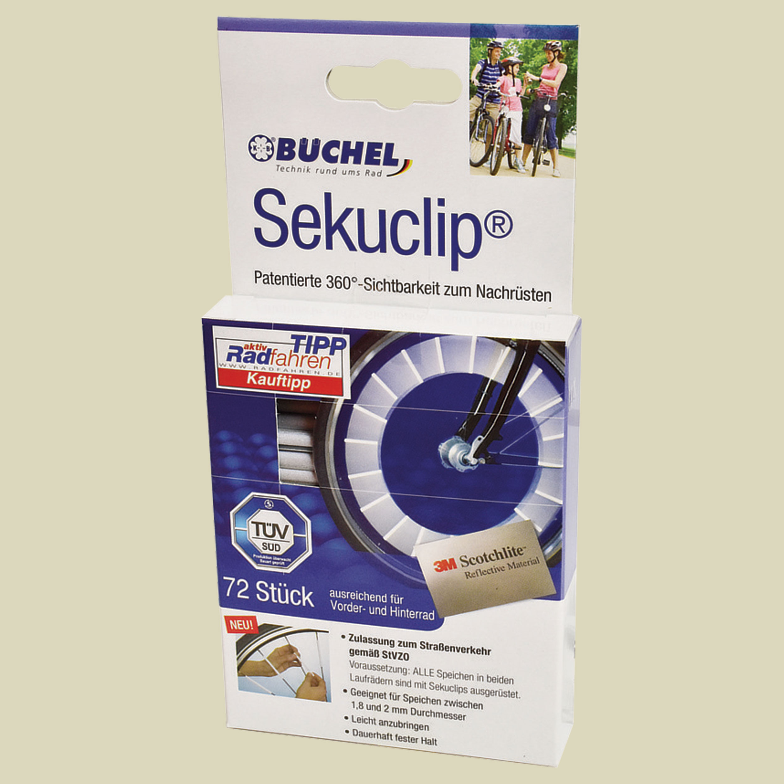 Sekuclips 80 mm 72 Stück mit StVZO-Zulassung