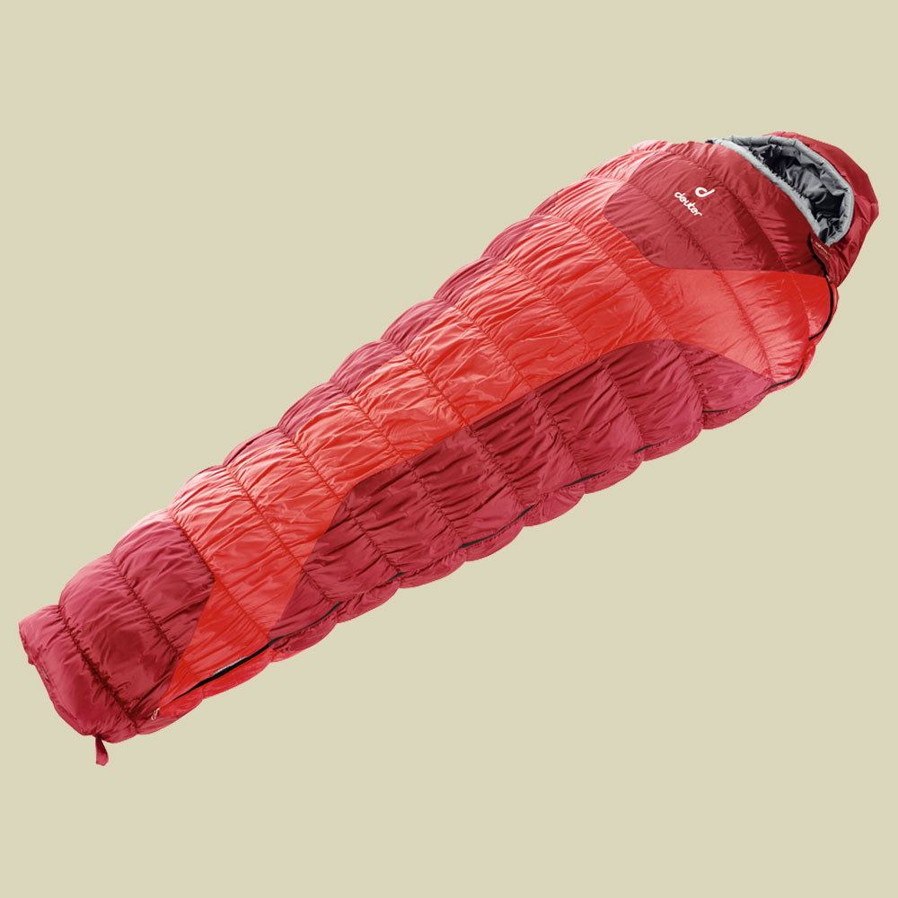 Exosphere Minus 4 Grad bis Körpergröße 185 cm Farbe fire cranberry, Reißverschluss links