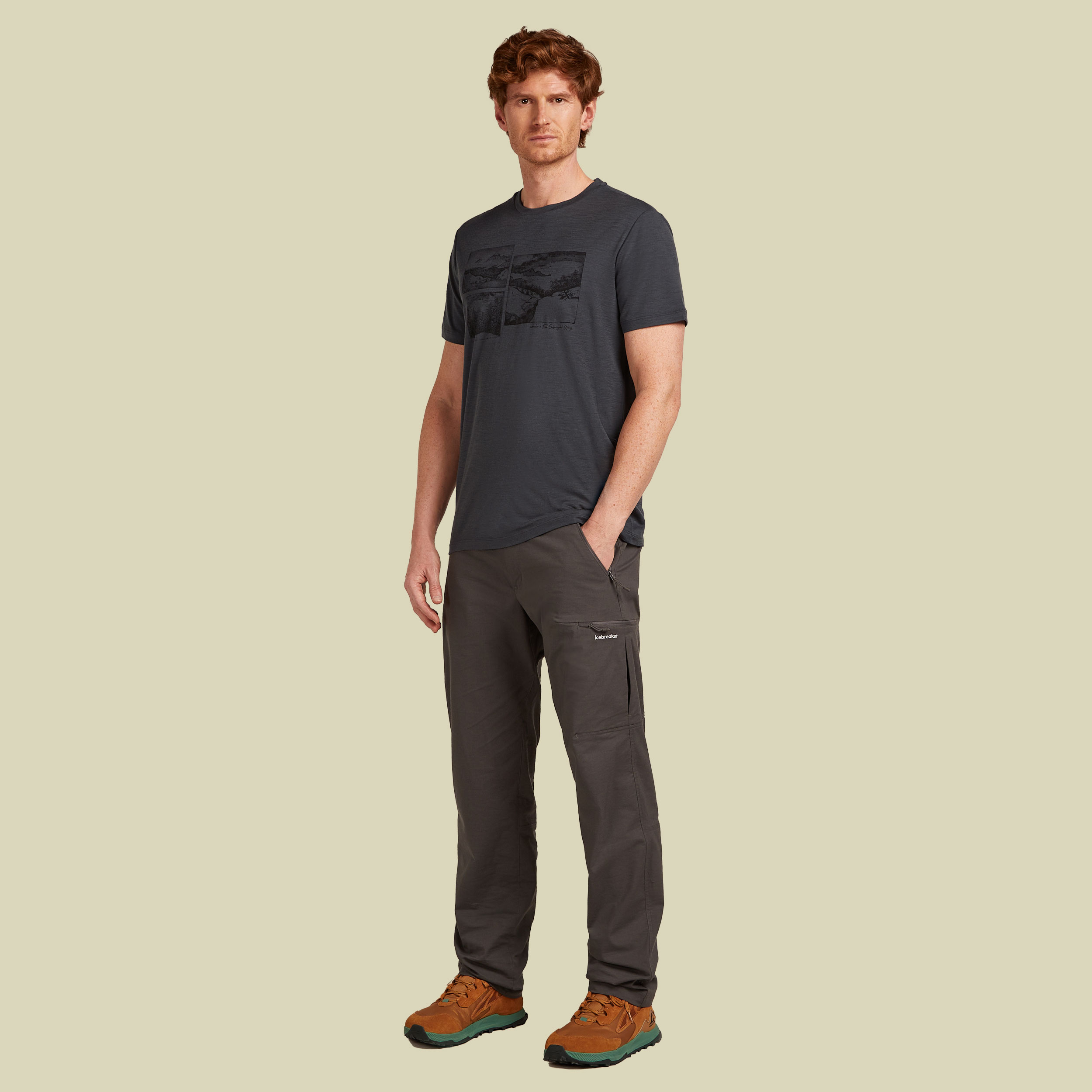Merino 150 Tech Lite SS Tee Journey Men XXL grau - obsidian