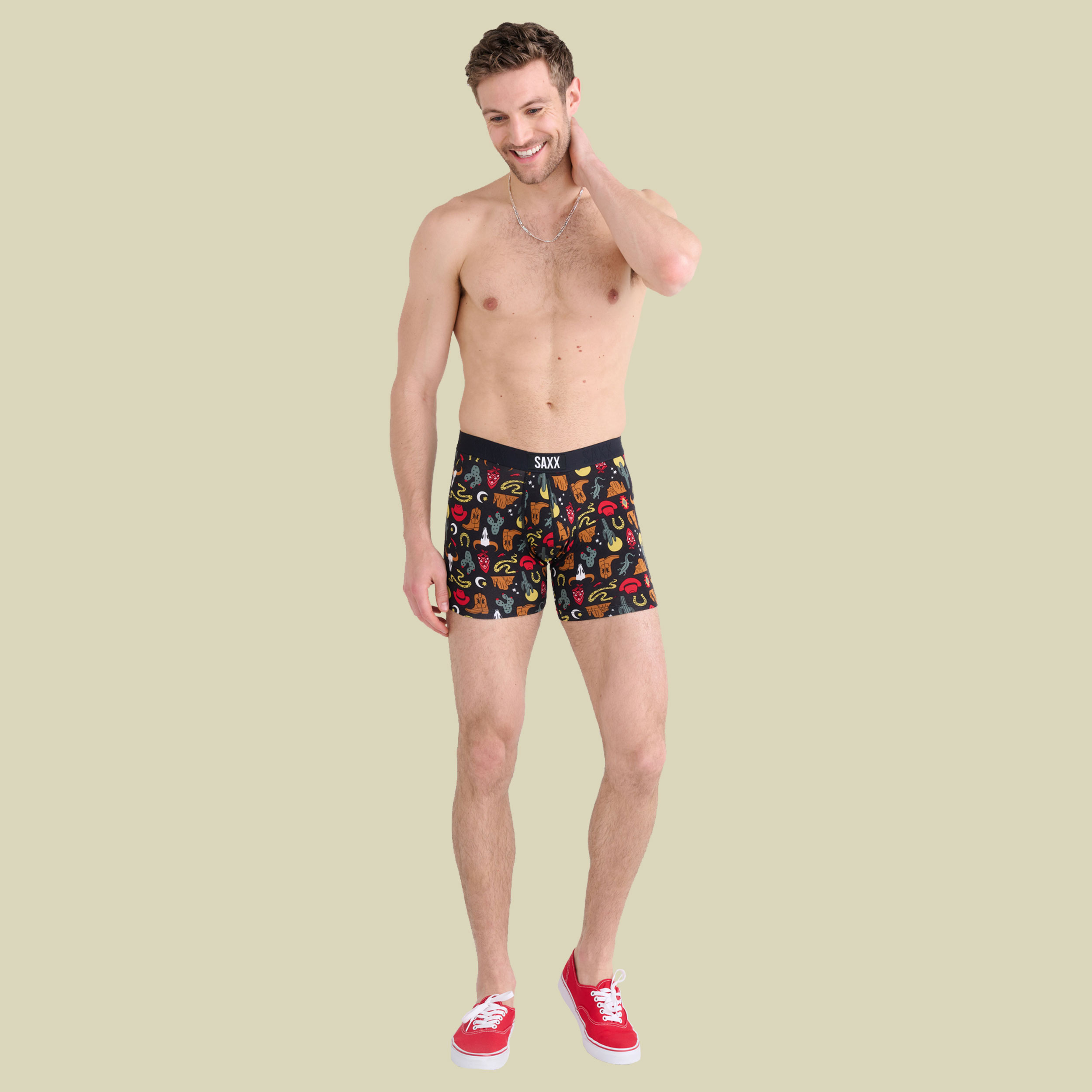 Vibe Super Soft Boxer Brief grau M - desert daze- faded black