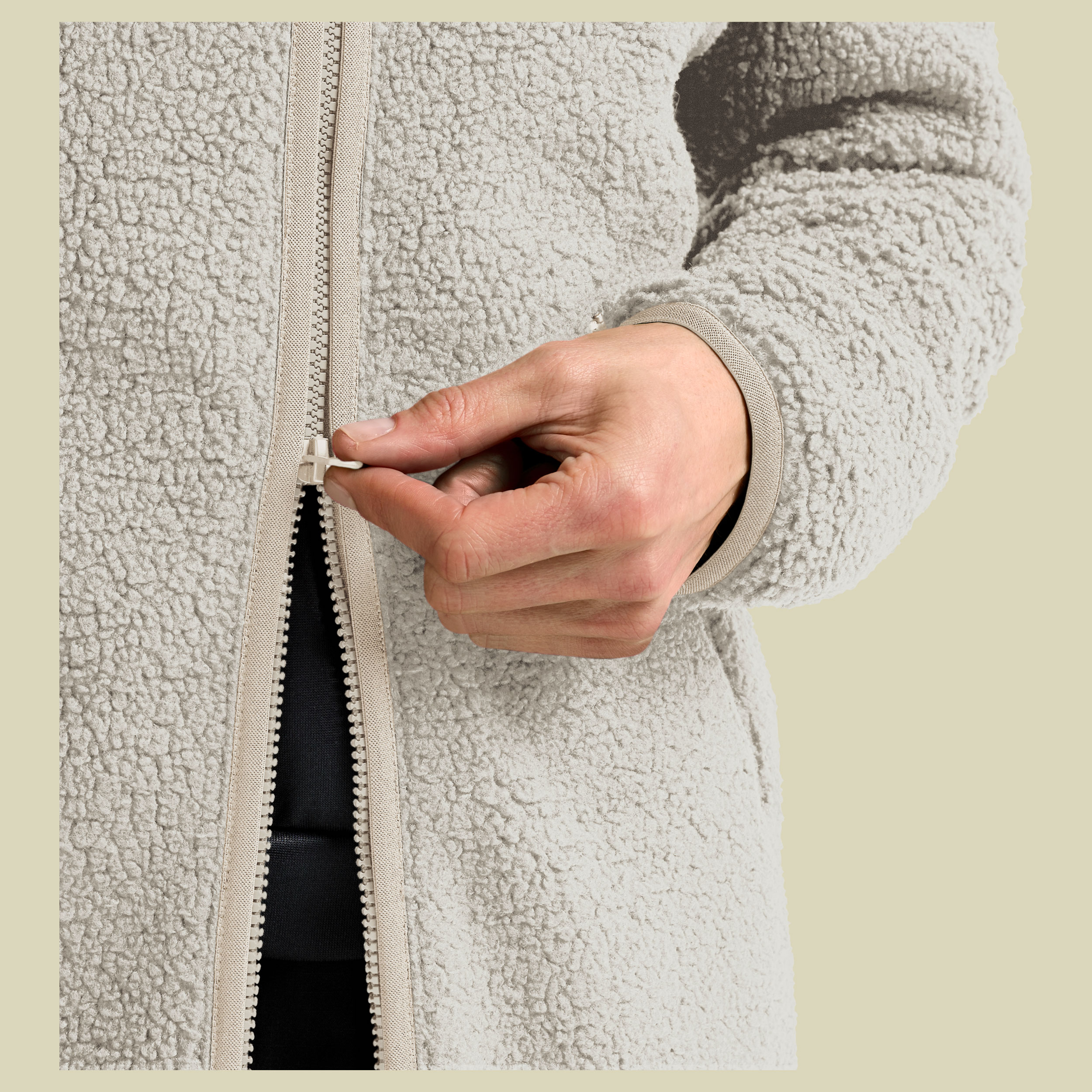 High Curl Coat Women XXL beige - pale sand