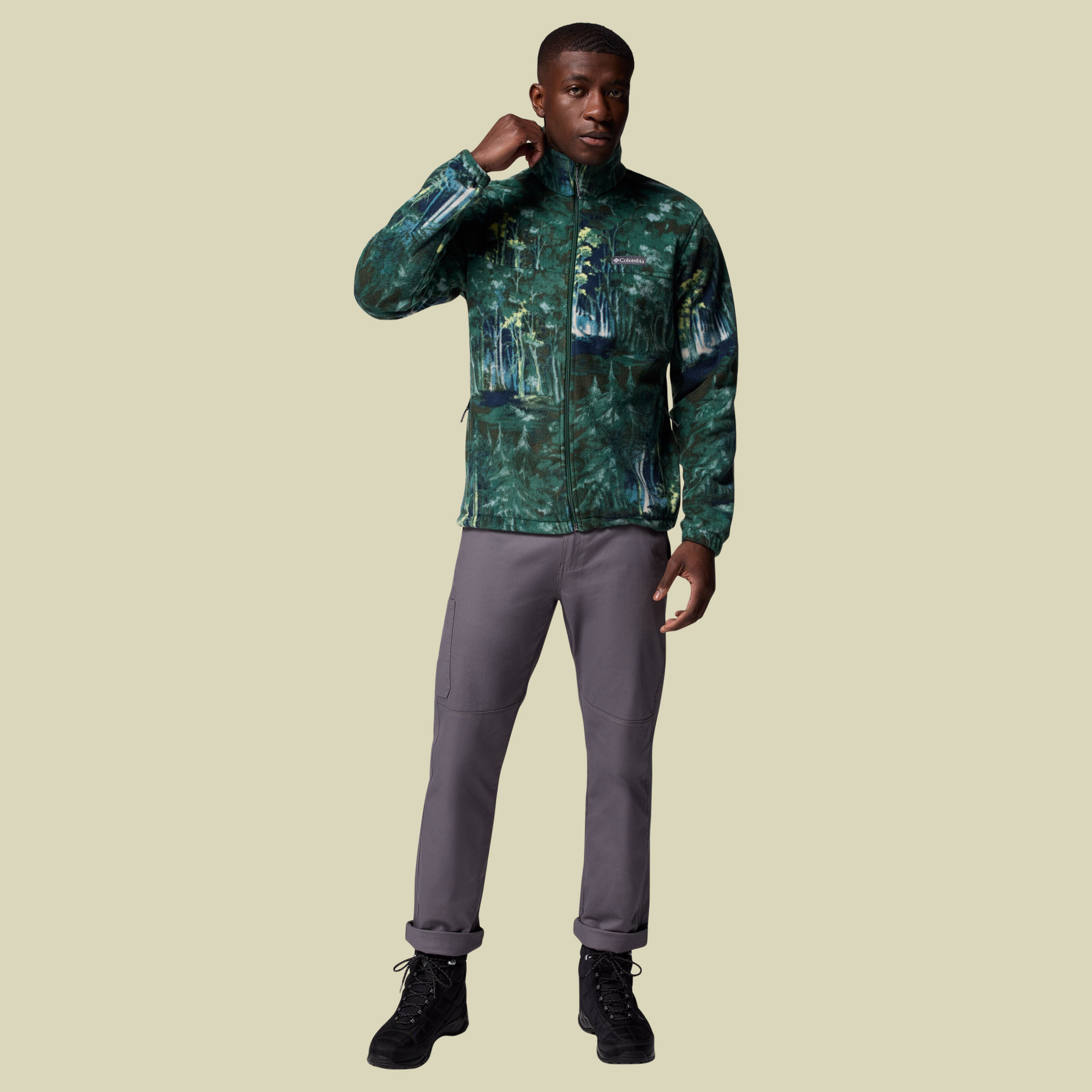 Steens Mountain Printed Jacket Men grün 2 XL - Farbe rain forest deschutestrees