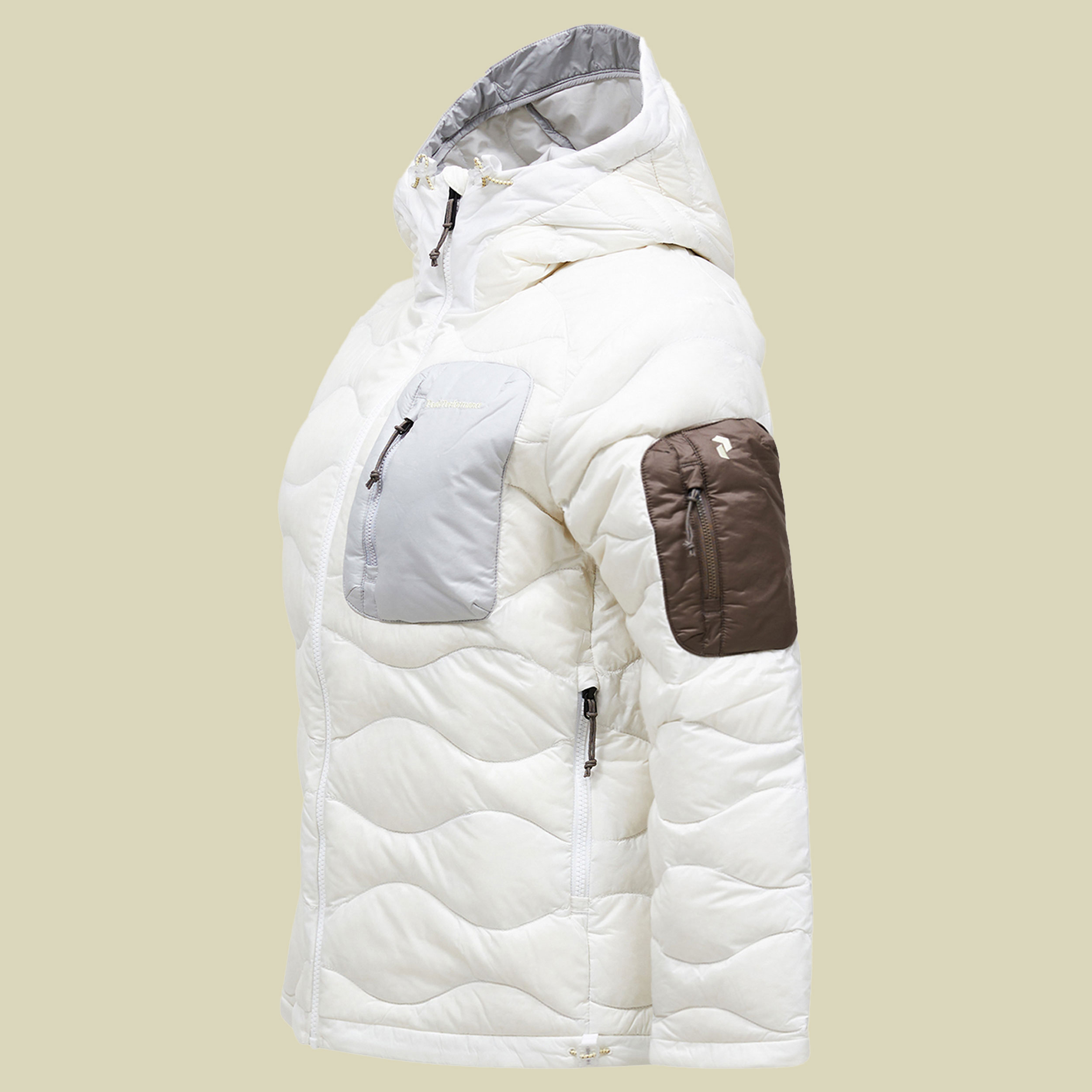 Helium Utility Down Hood Jacket Women XS grau - offwhite/antarctica