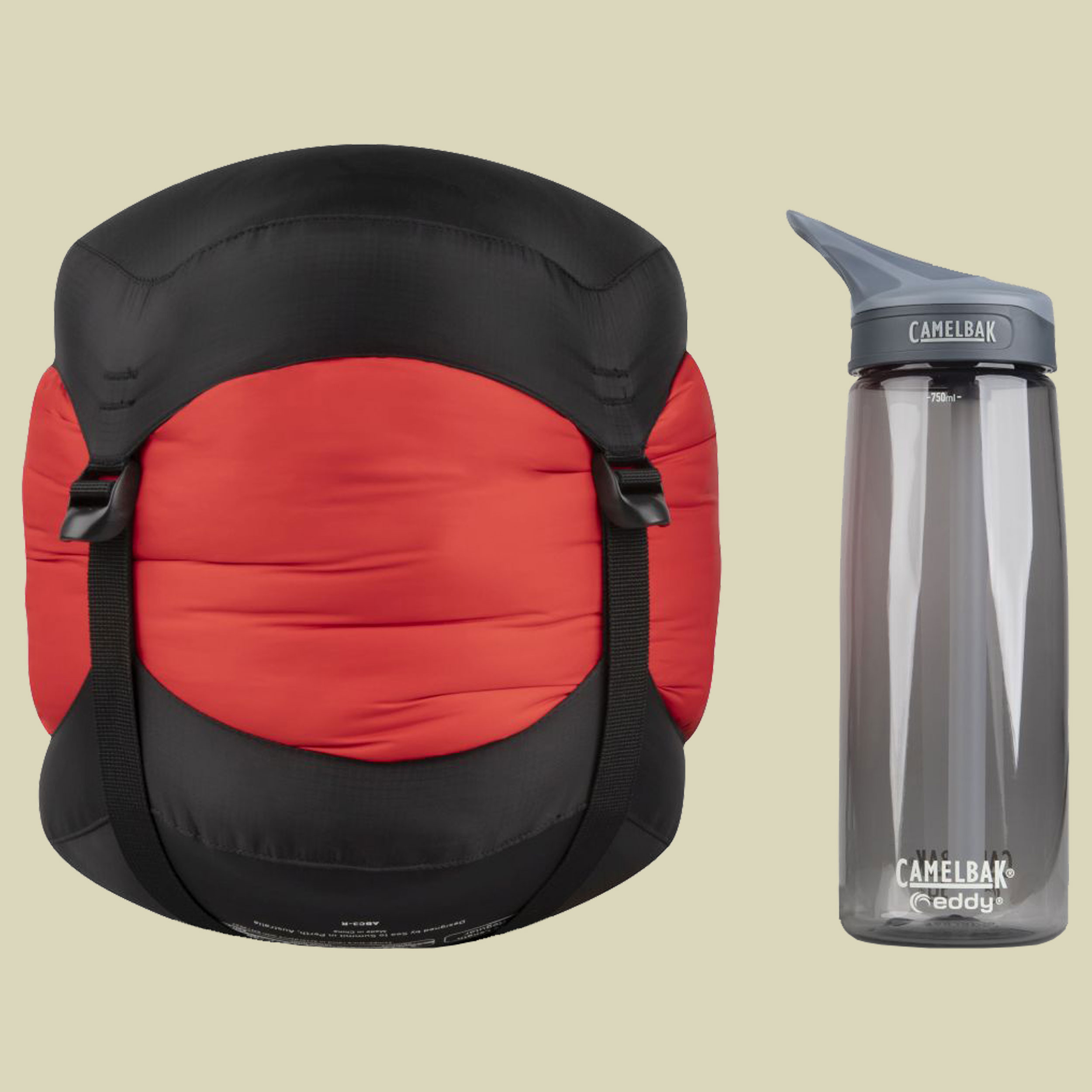 Basecamp BcIII bis Körpergröße 198 cm Farbe dark red/red, Reißverschluss links