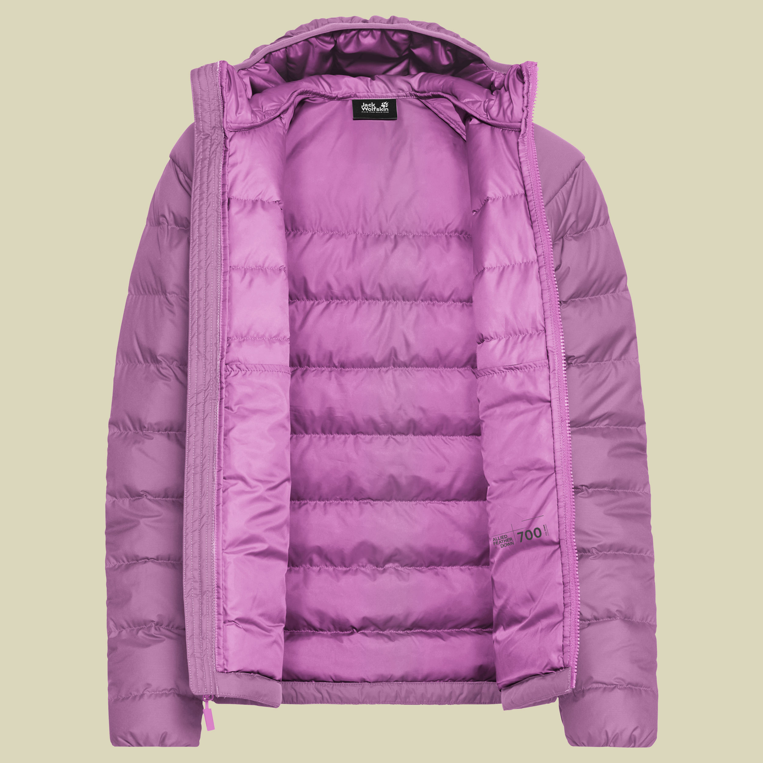 Wild Pass Down Hoody RDS Women XXL lila - vivid orchid