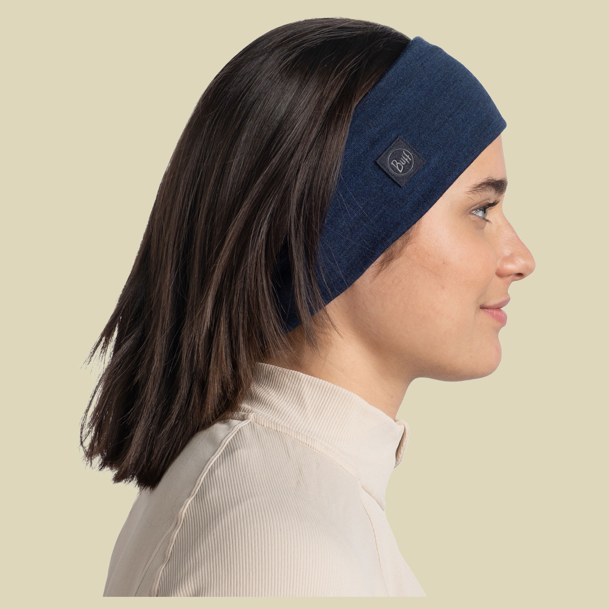 Merino Wide Headband Größe one size Farbe solid denim