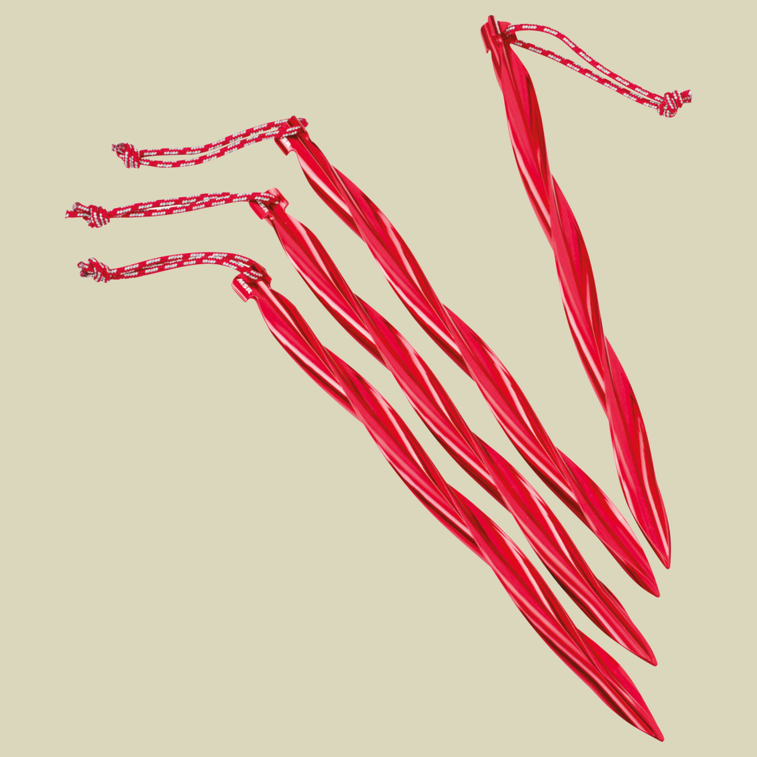 Cyclone Stake Kit (4 Stakes) Länge 24 cm Farbe red