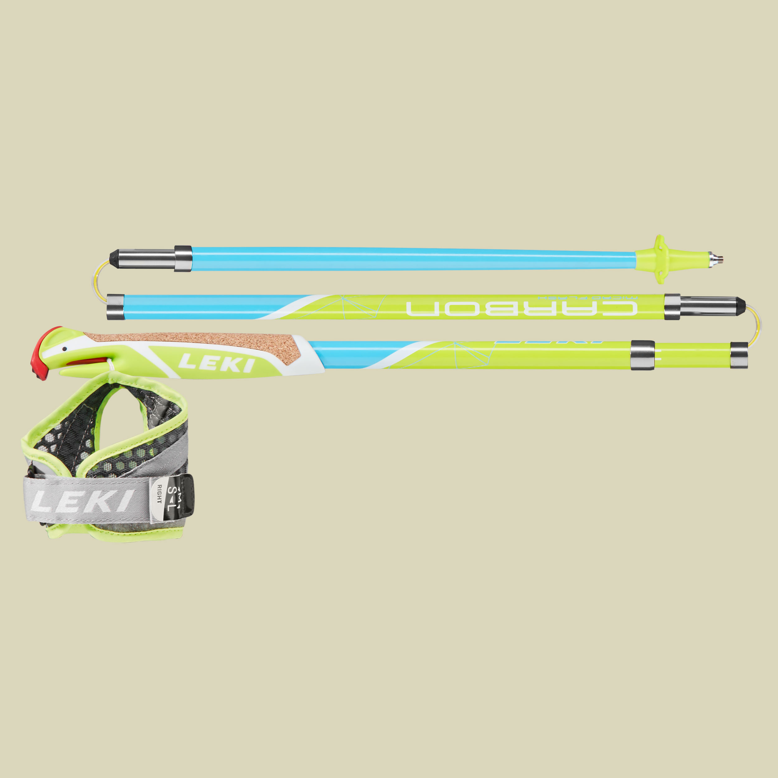 Micro Flash Carbon Länge 120 cm Farbe weiß-limette