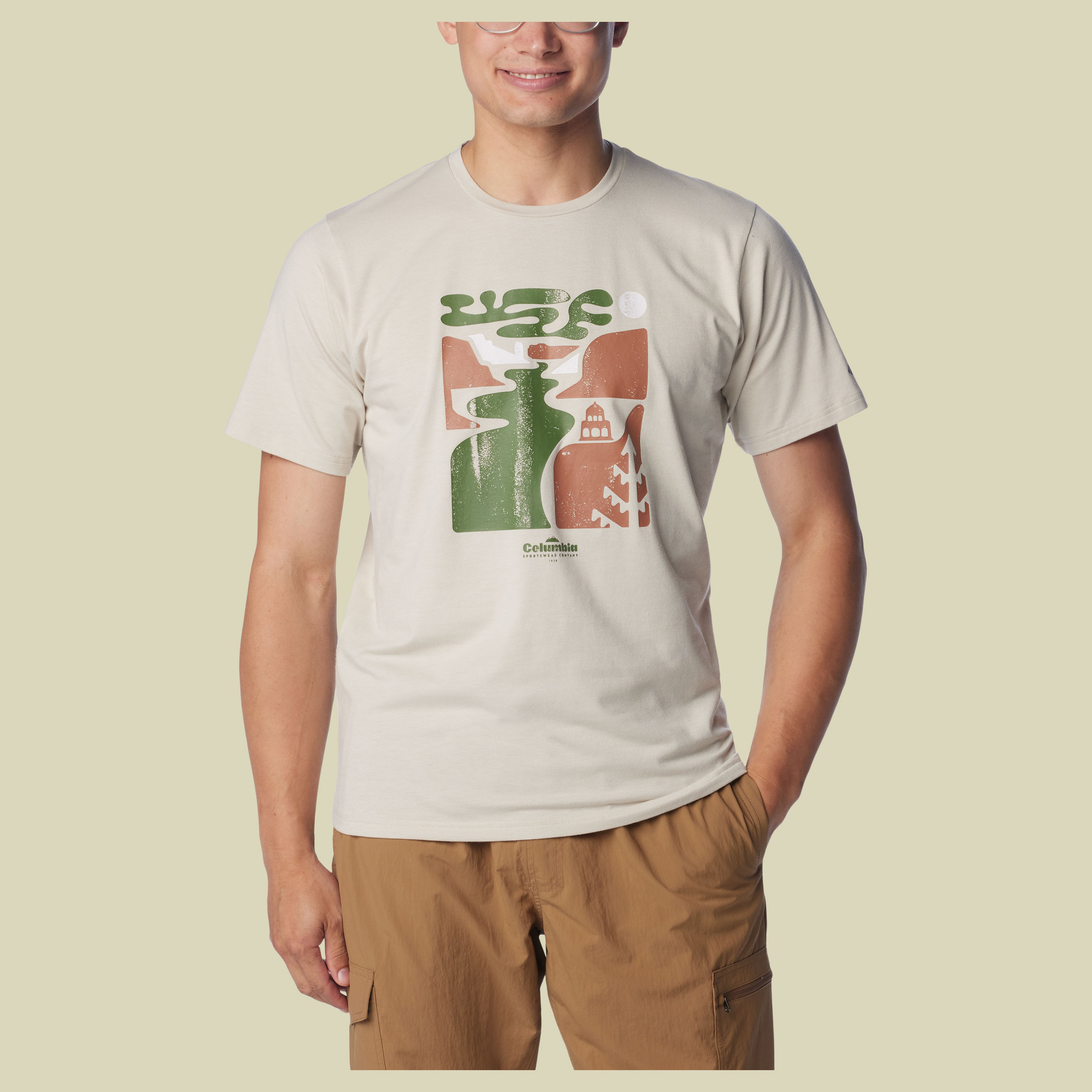 Sun Trek Short Sleeve Graphic Tee Men Größe L  Farbe dark stone