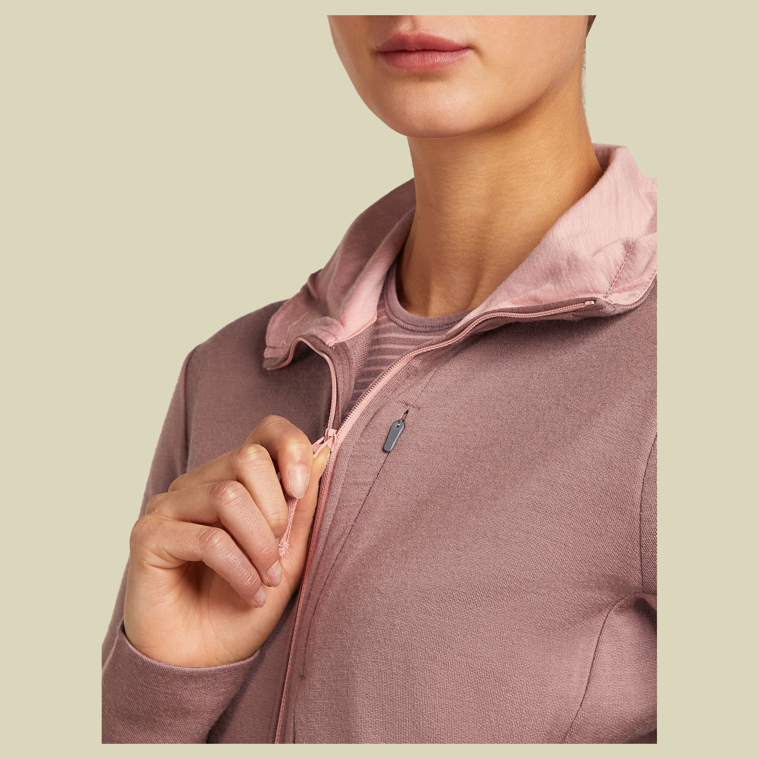 Merino 260 Quantum IV LS Zip Hoodie Women XL braun - summit/blush