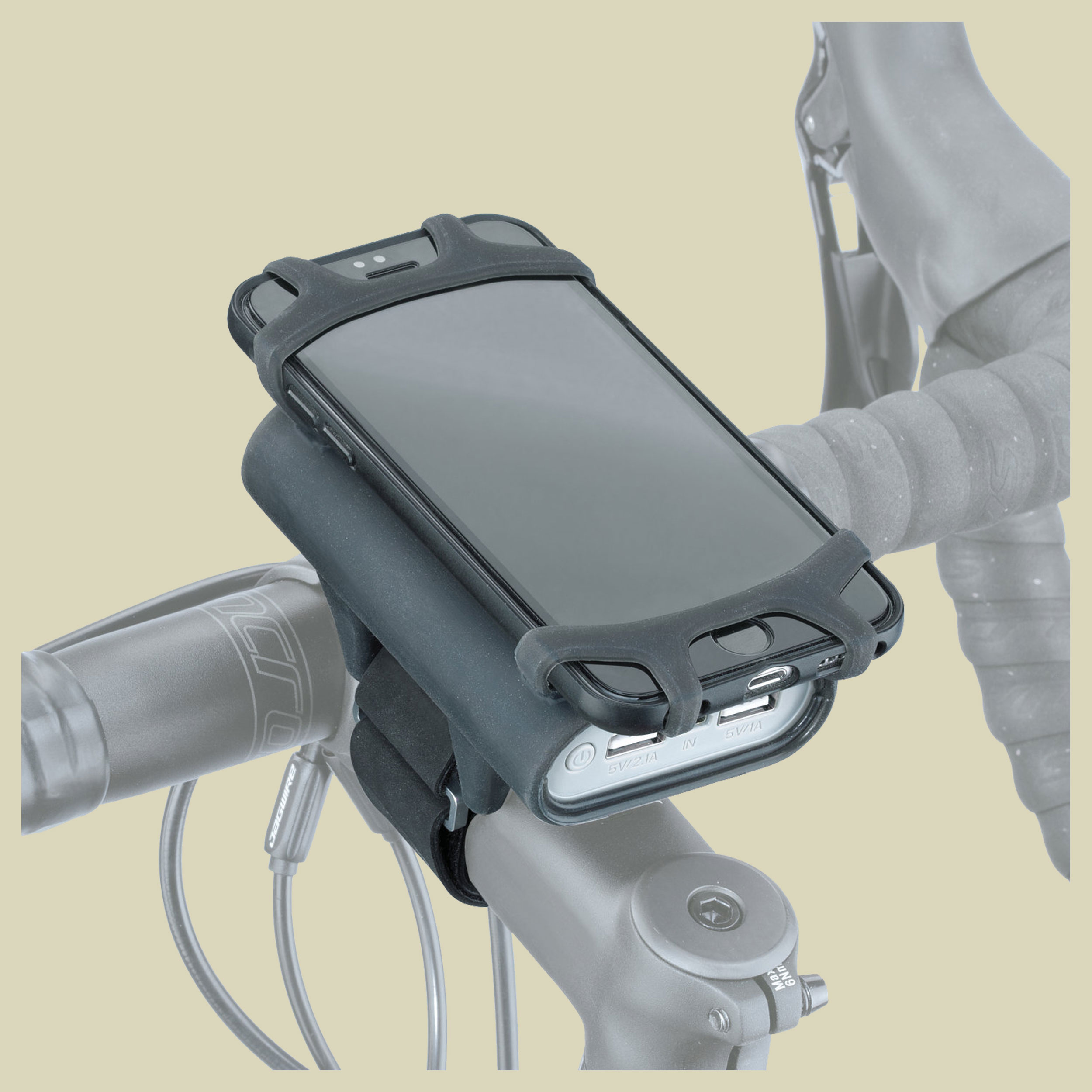 Smartphone Halter mit Powerpack Halterung mit Akku