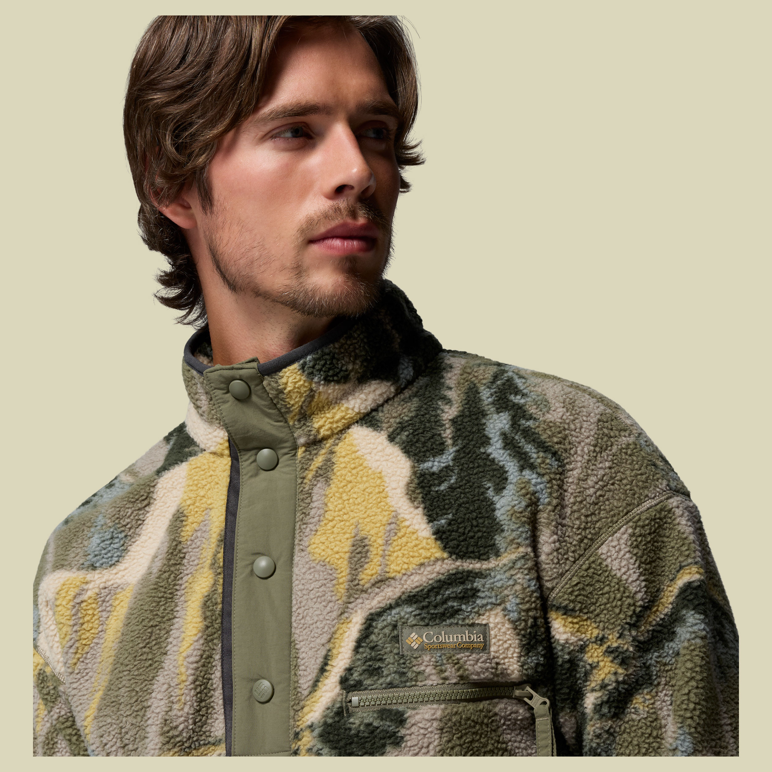 Helvetia II Printed Half Snap Fleece Men XL grün3 - stone green soarin