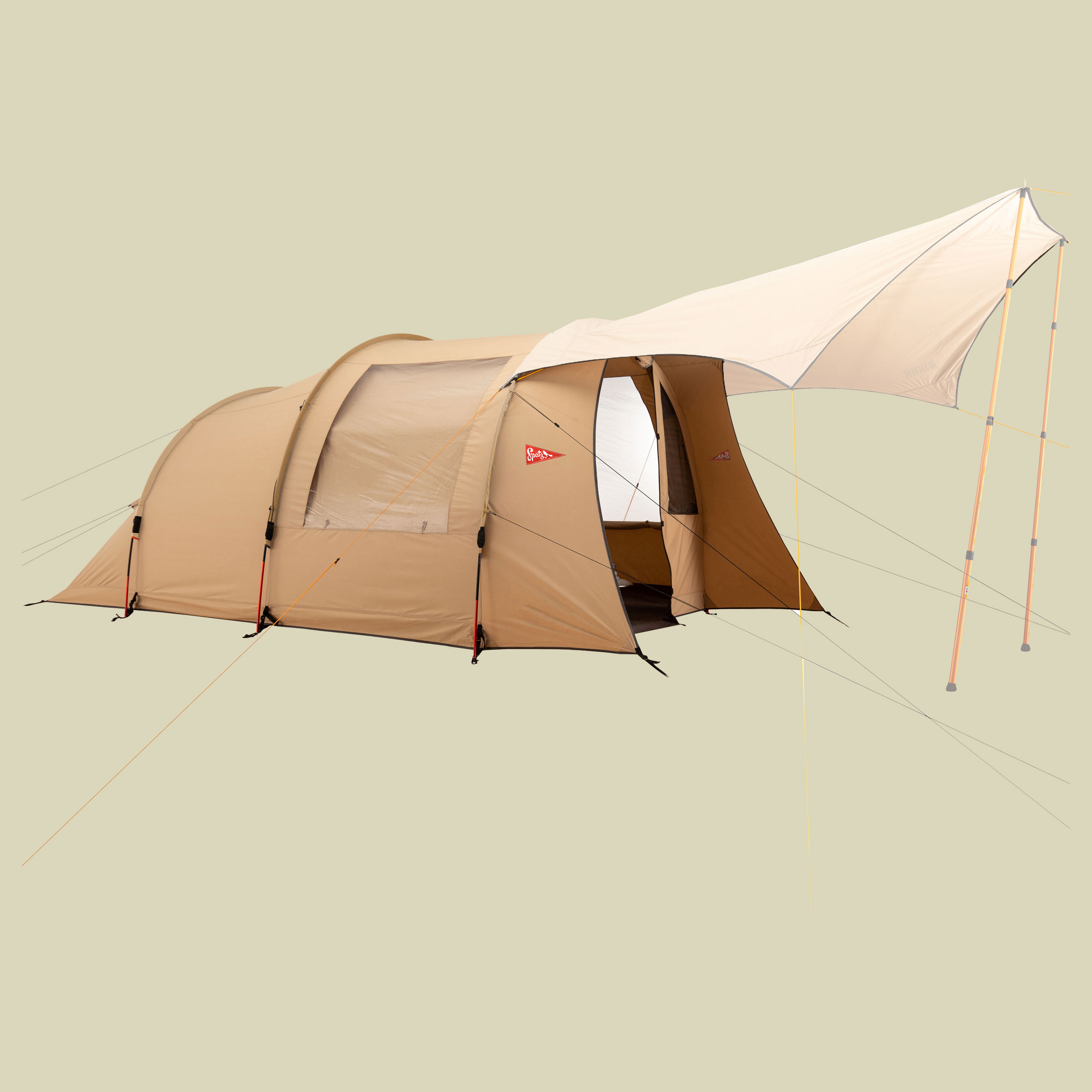 Spatz - Tent Stork 4 BTC 3-4 Personenzelt Farbe brown sand-3-4 Personen  Tunnelzelt- naturzeit