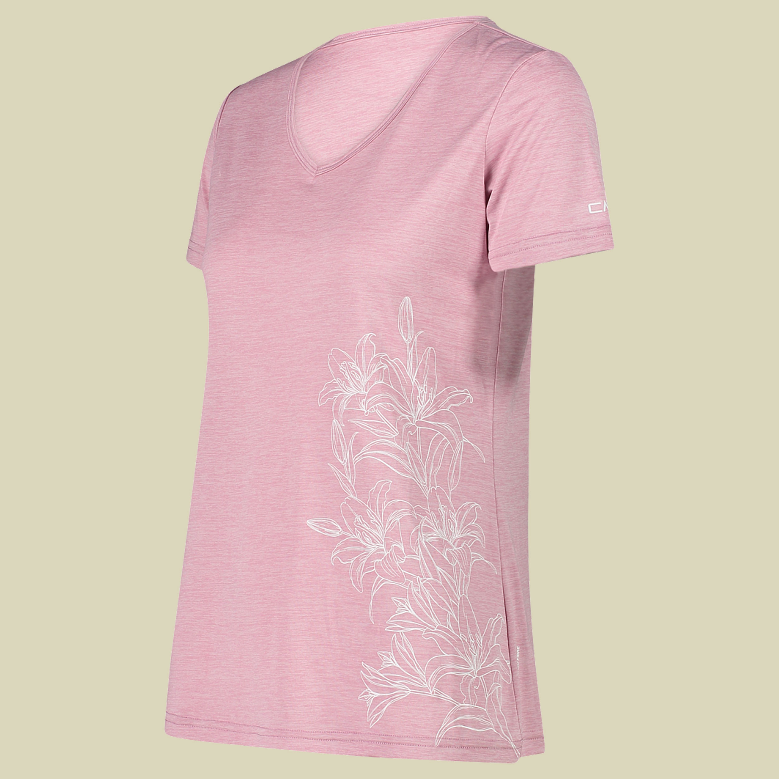 Woman T-Shirt Light Melange Jersey 39T6136 Größe 40 Farbe C604 fard melange