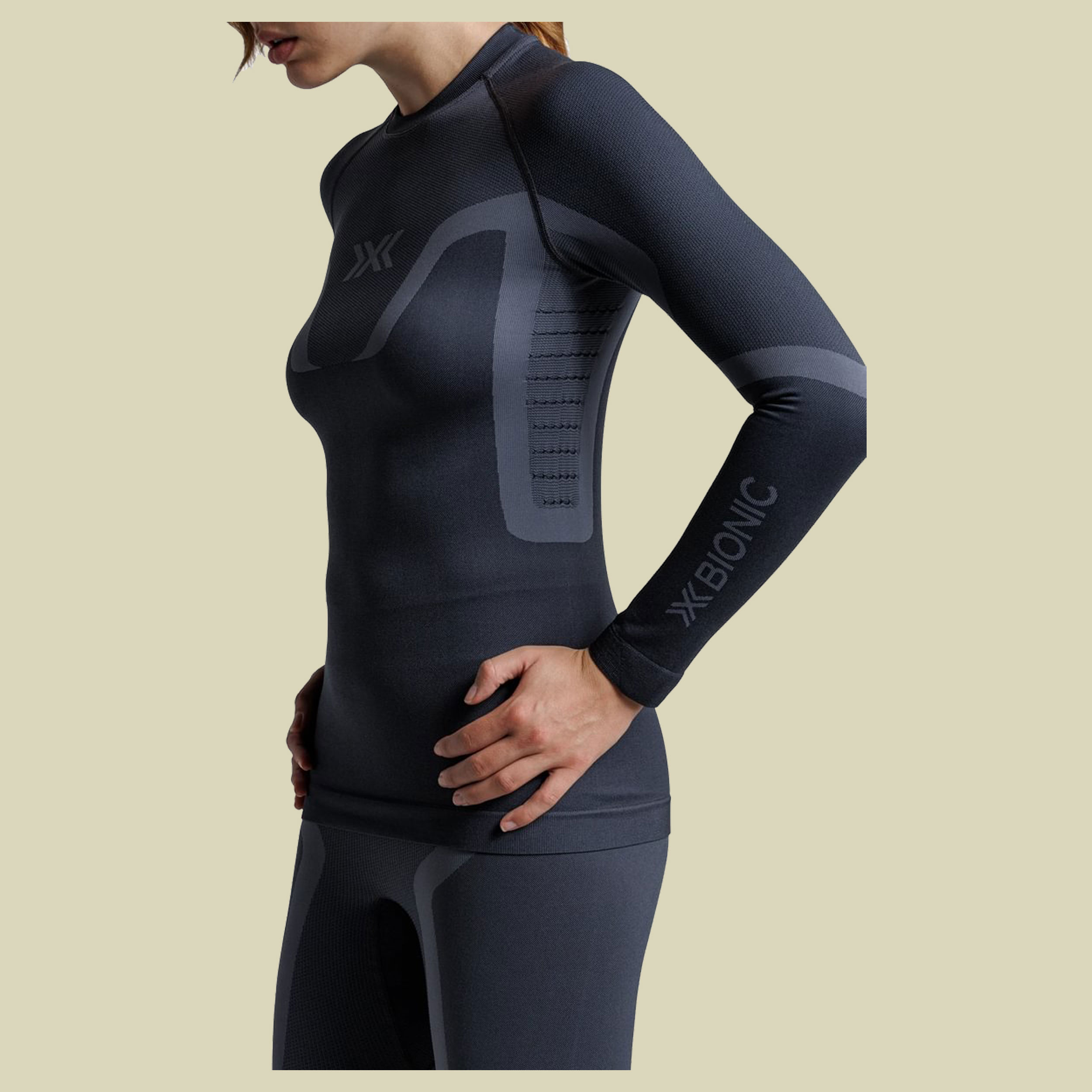 X-Bionic X-Ential Baselayer LS Women XL grau - anthracite