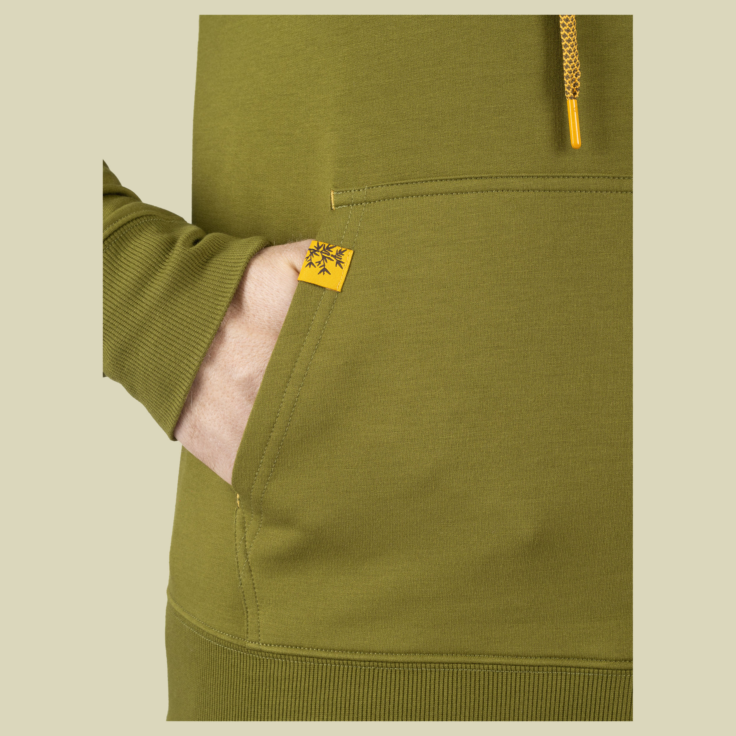 Midlayer Panaka Hoodie Bamboo Man XL grün - olive
