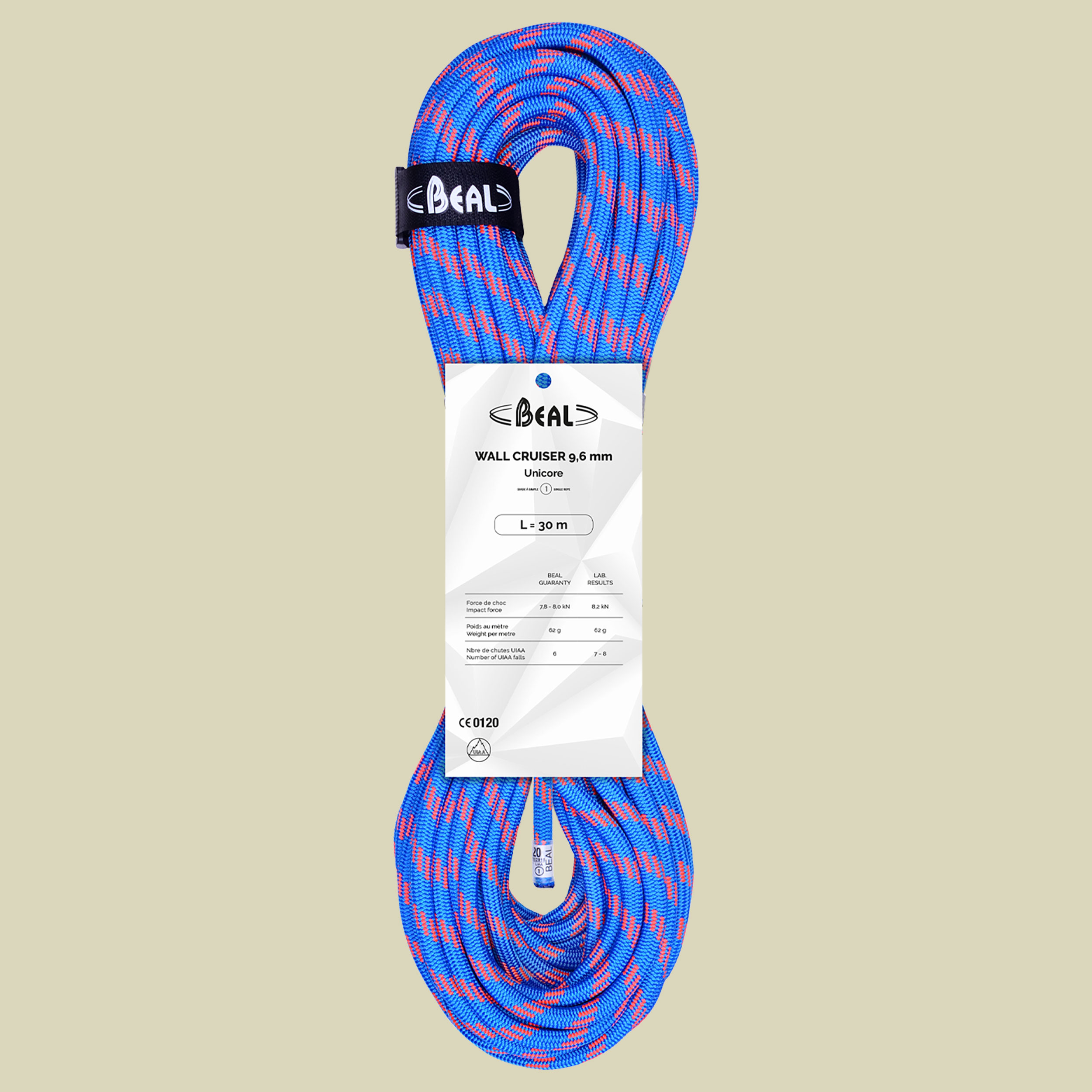 Wall Cruiser 9.6 mm Länge 40 m Farbe blue