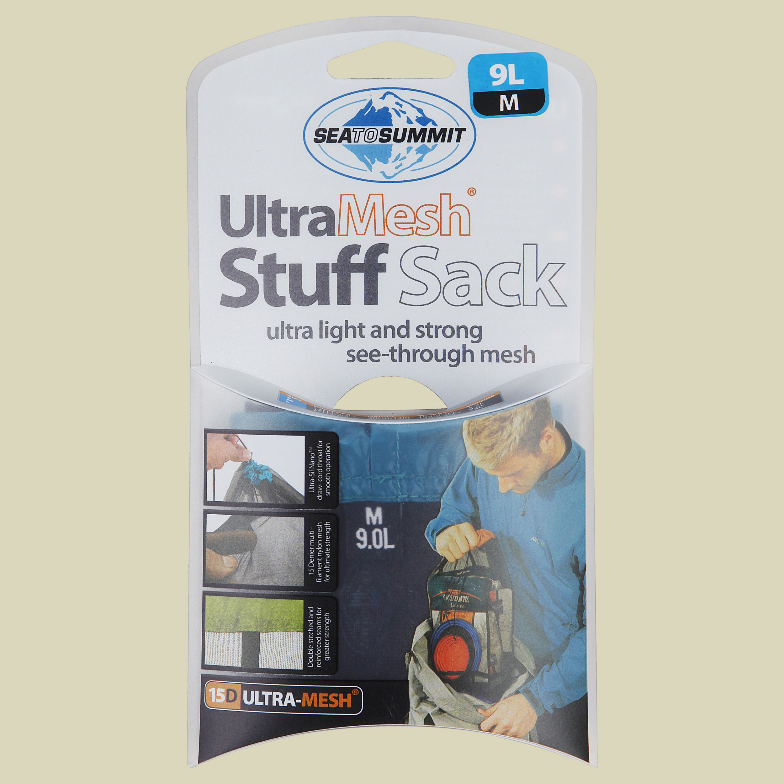 Ultra-Mesh Stuff Sack Größe M Farbe blue