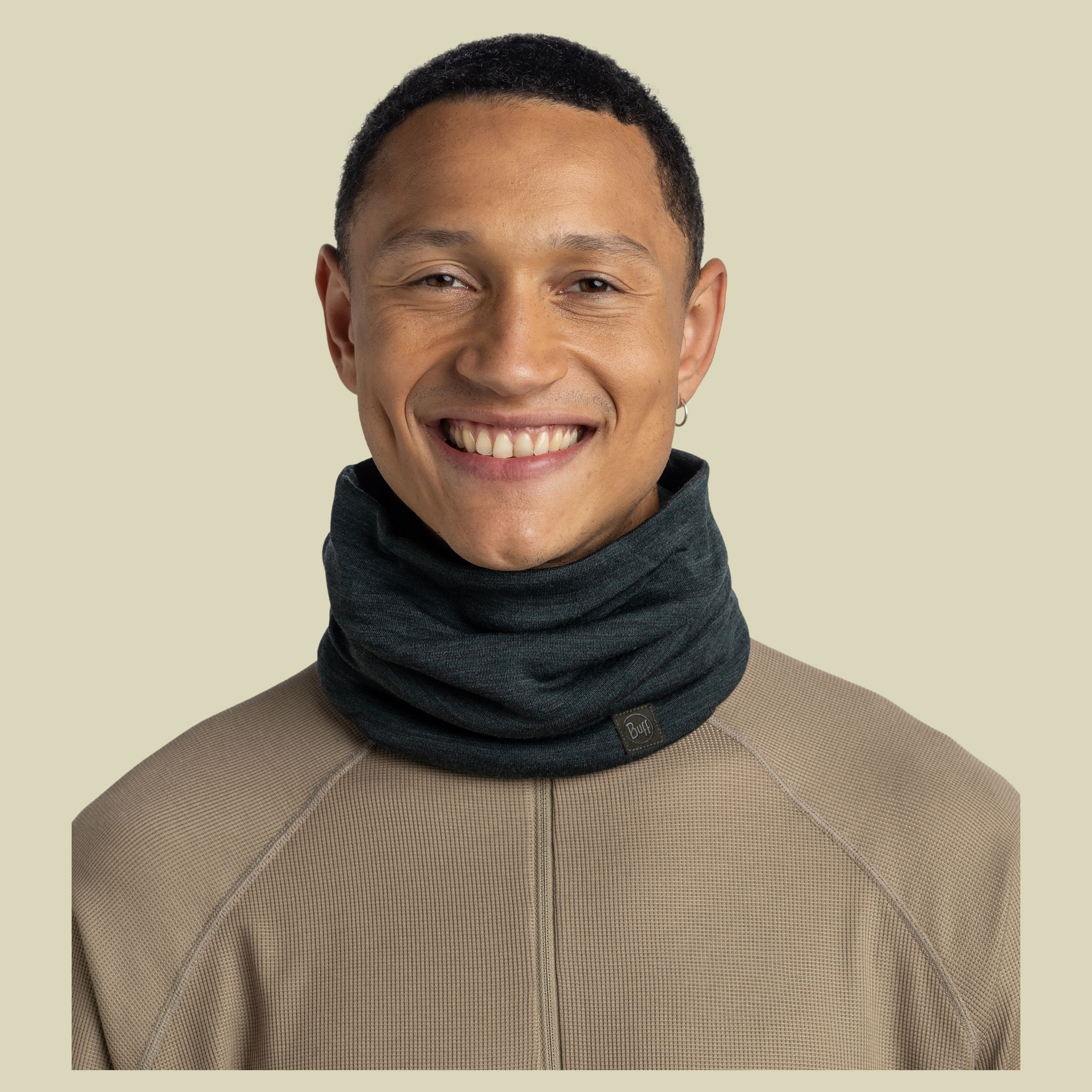 Heavyweight Merino Wool Neckwarmer grün - solid forest