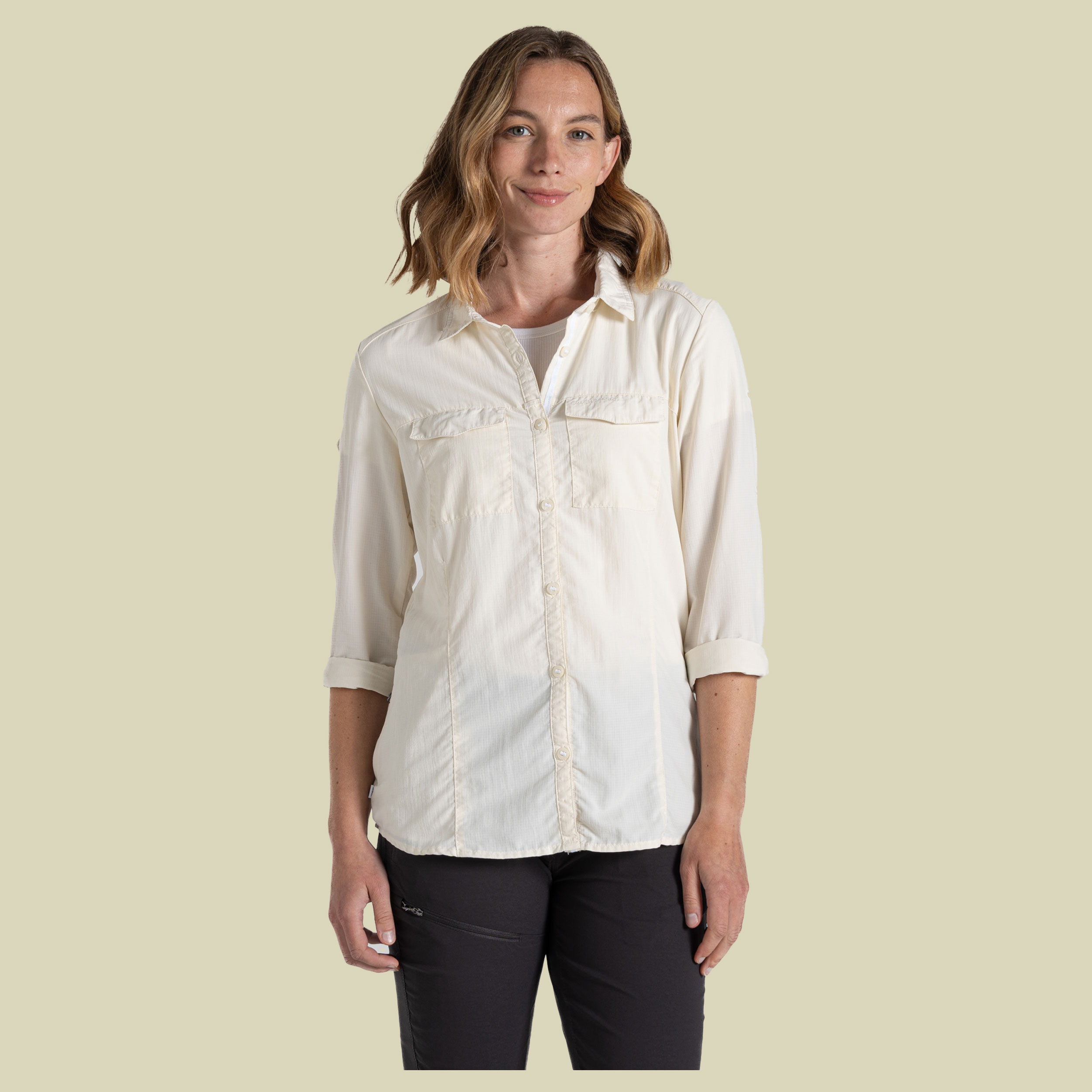 NosiLife Adventure Long Sleeved Shirt III Women 44 beige -sea salt (UK 18)