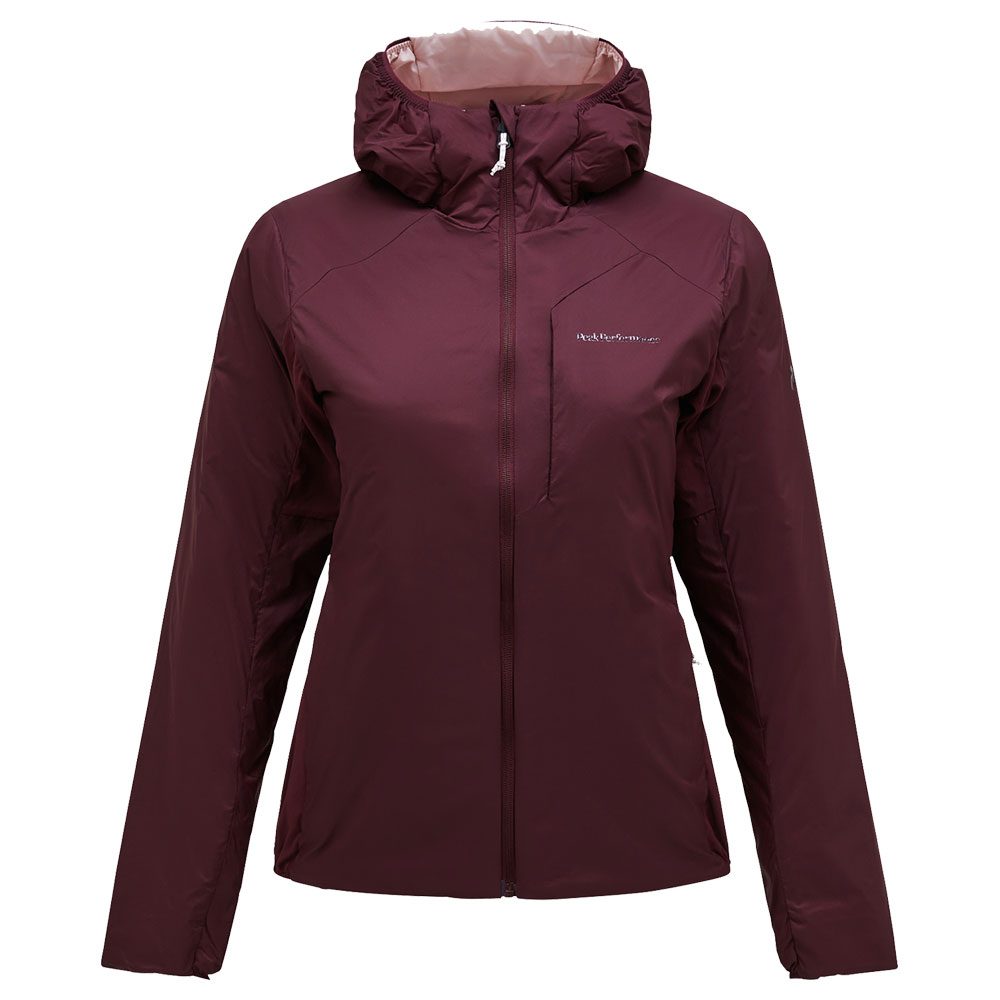 Freelight Reversible Insulated Hood Jacket Women XS rot - porto/frosted blossom