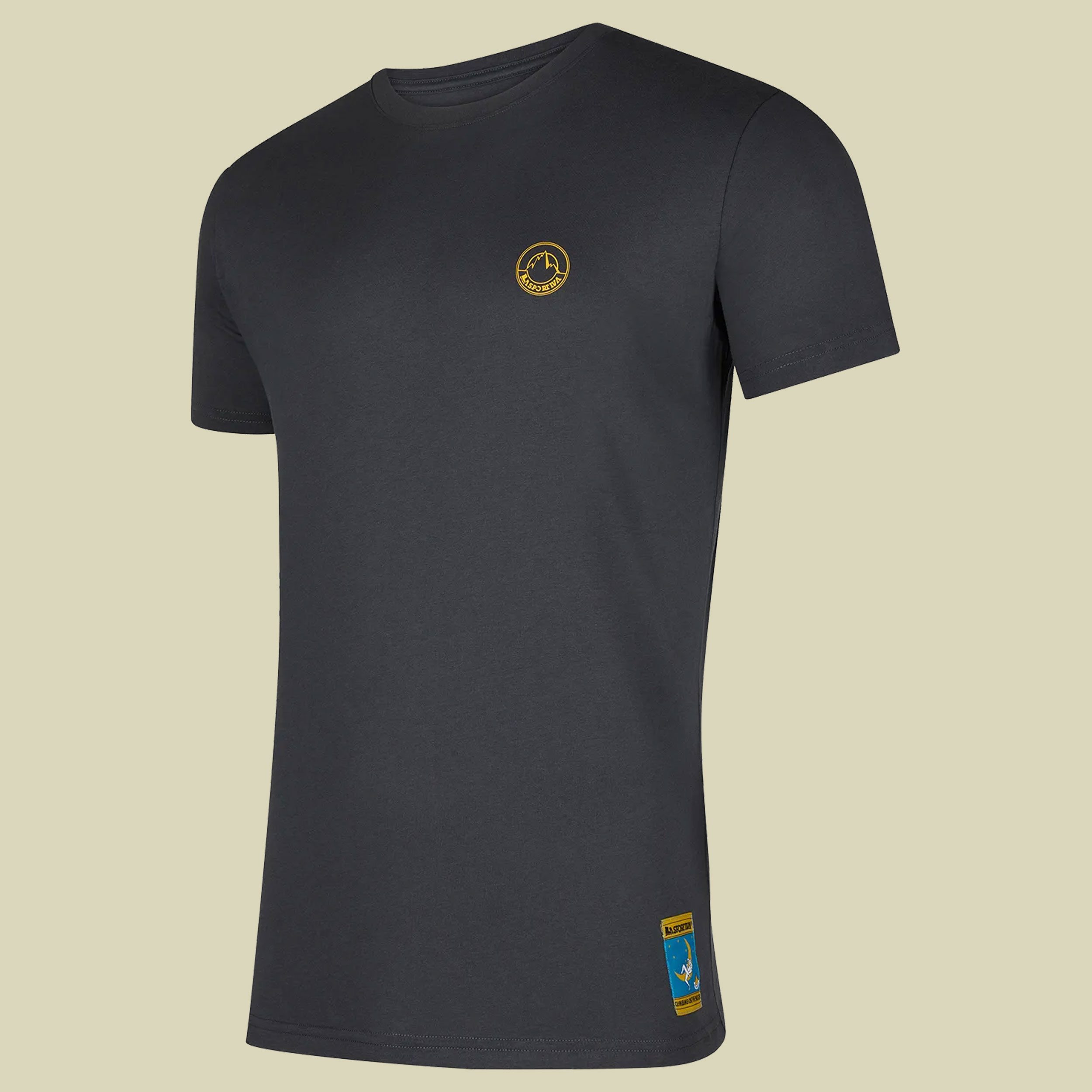 Climbing on the Moon T-Shirt Men L blau - turchese/giallo
