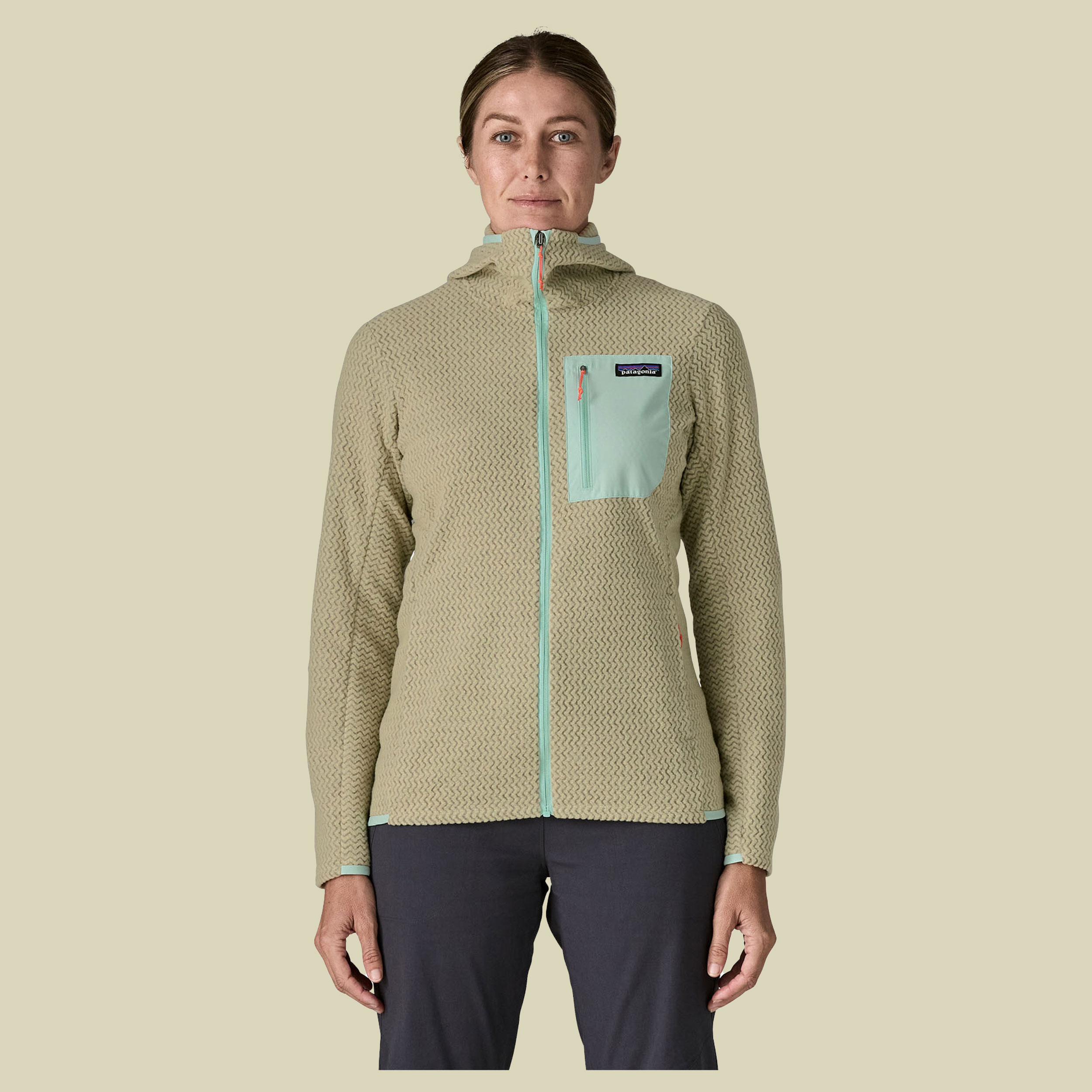 R1 Air Full-Zip Hoody Women grau II XL - weathered stone