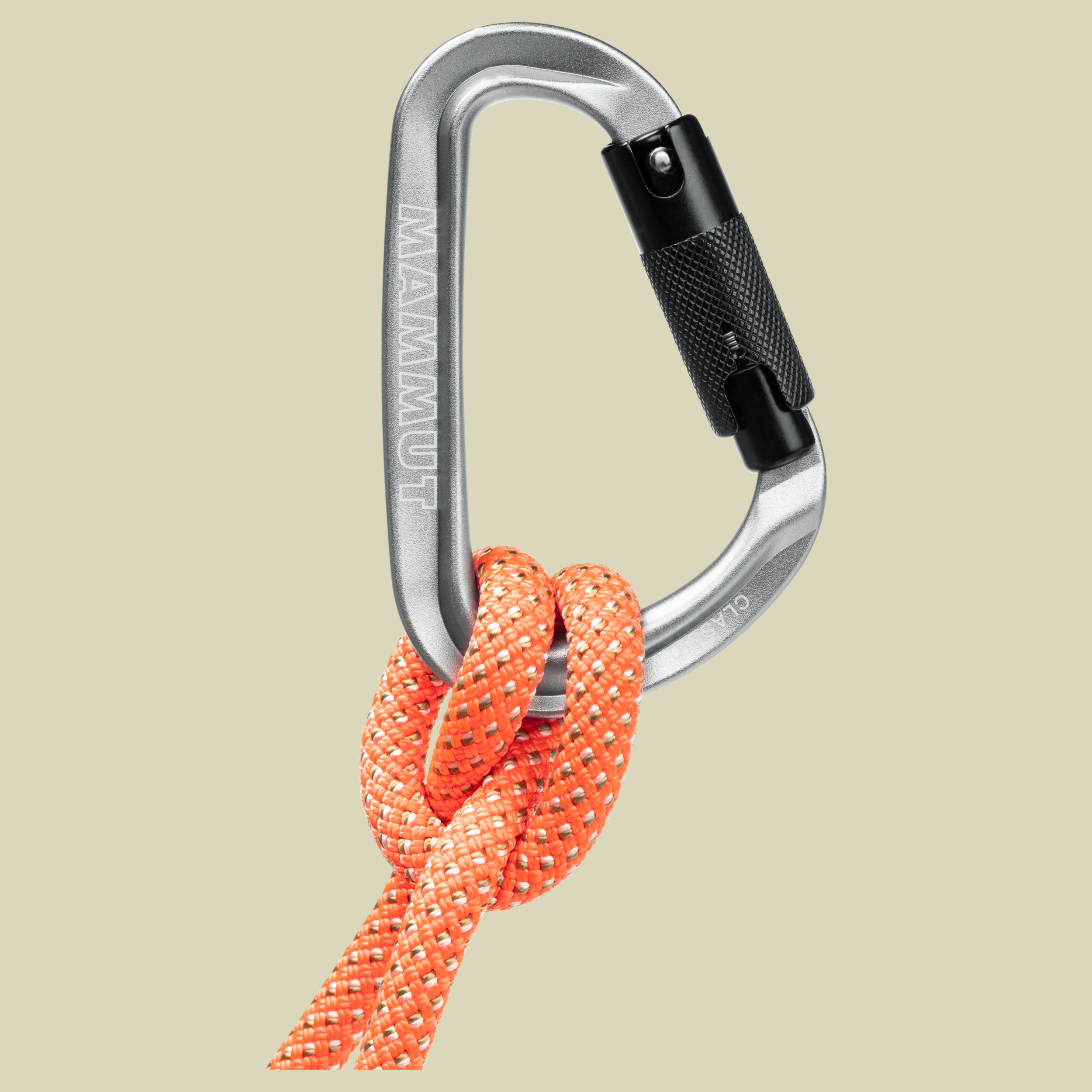 Classic HMS Twistlock Plus Carabiner Größe one size Farbe light grey