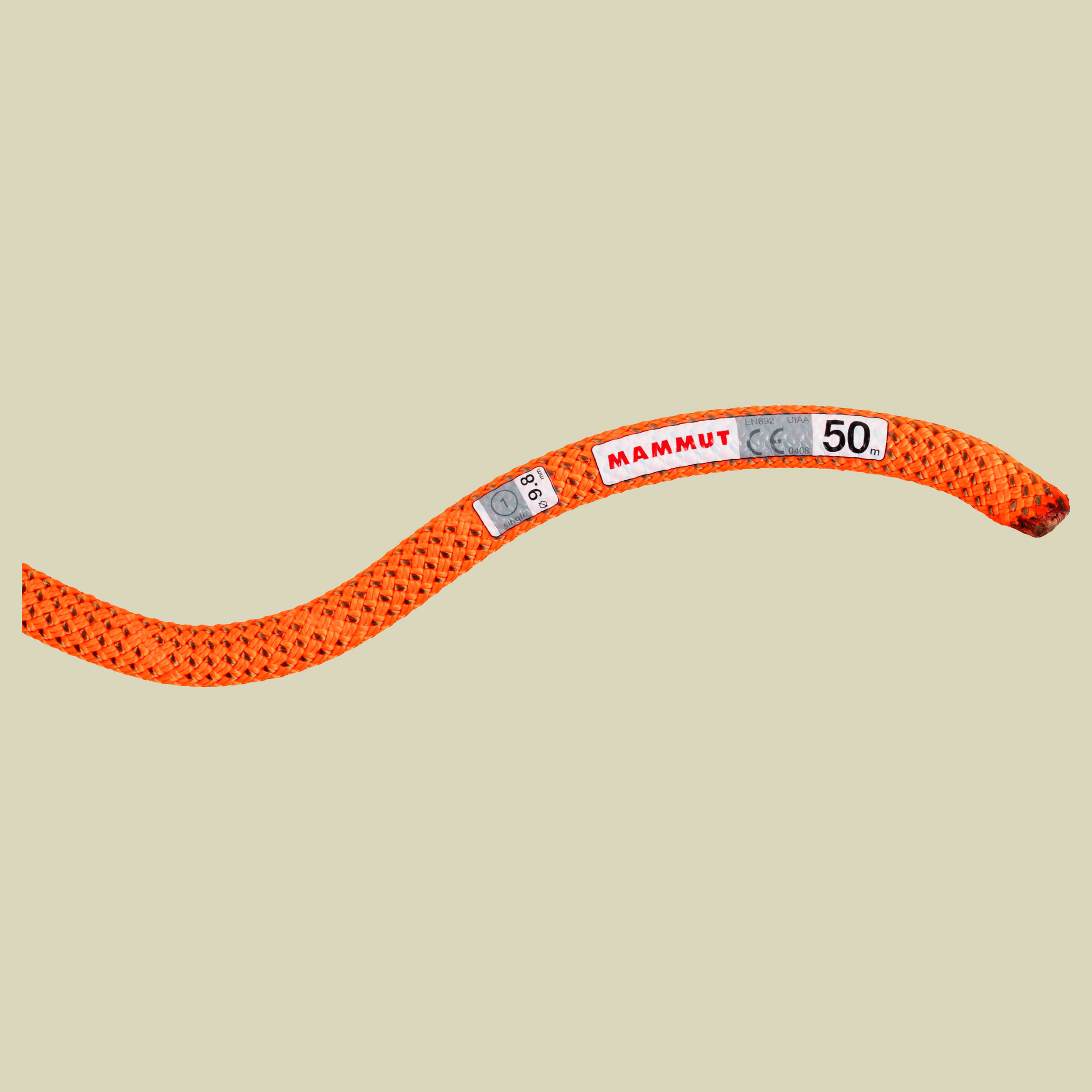 9.8 Crag Dry Rope 60 m - orange -Dry Standard.safety orange-boa