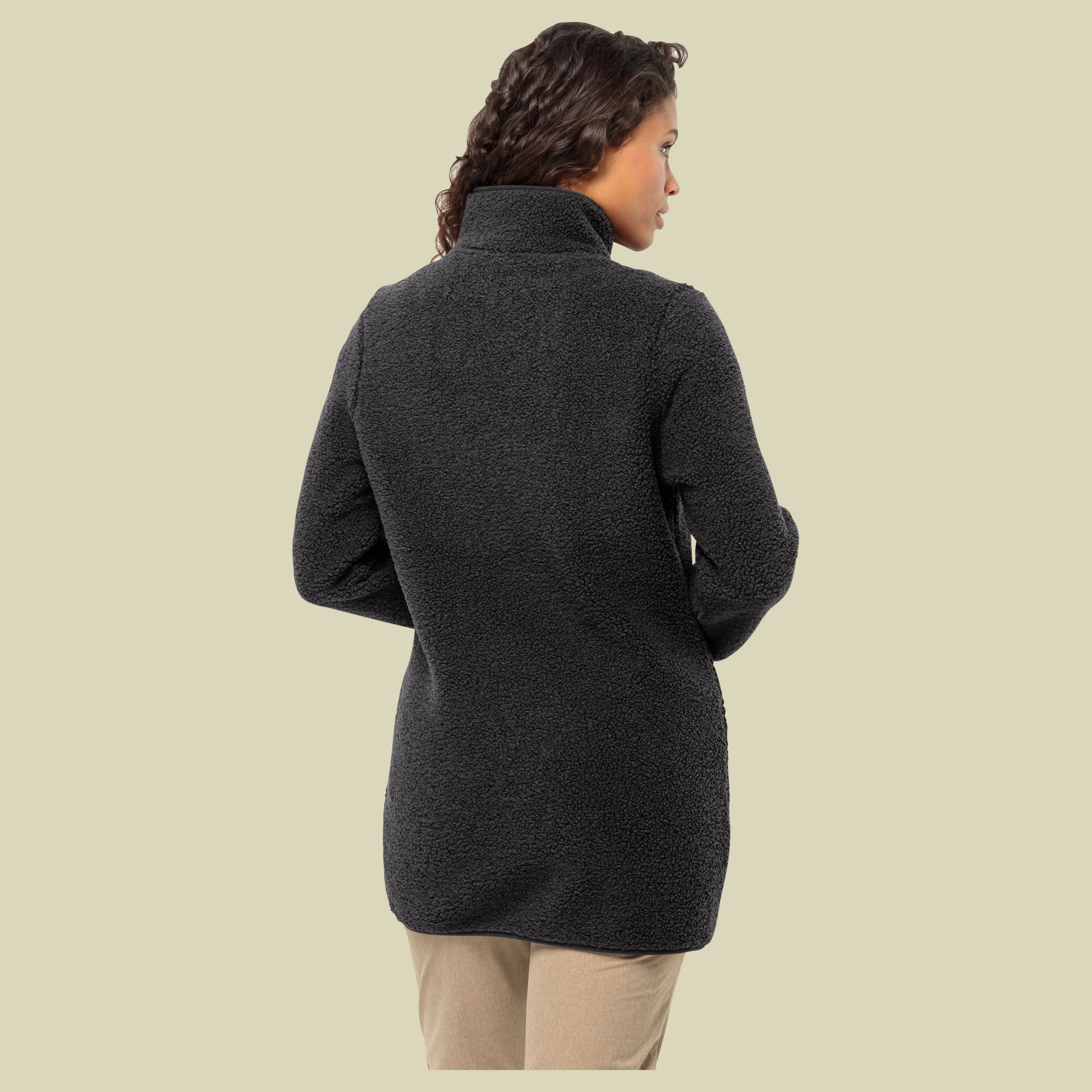 High Curl Coat Women Größe XS Farbe black