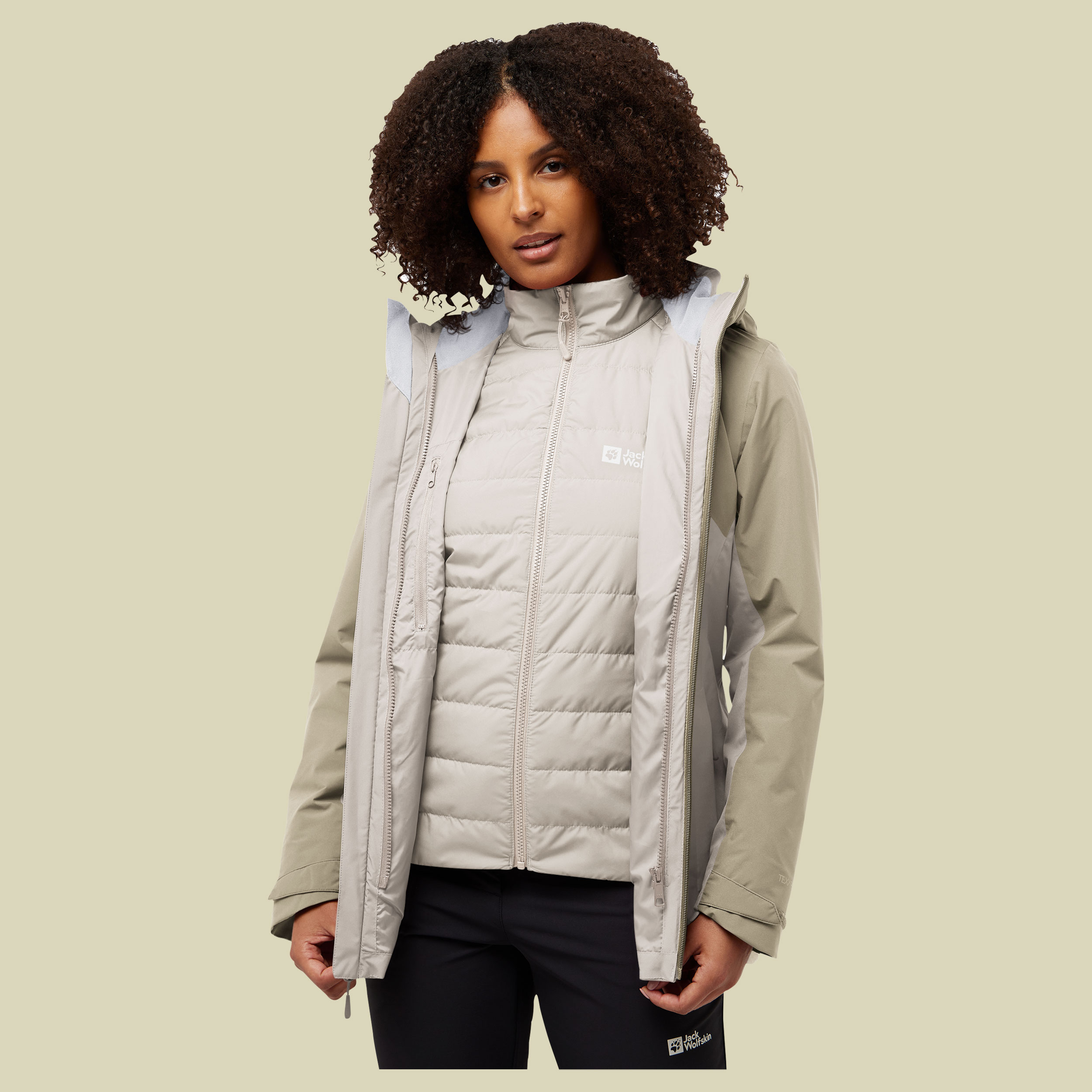 Hunberg 3in1 Jkt Women XL beige- pale sand