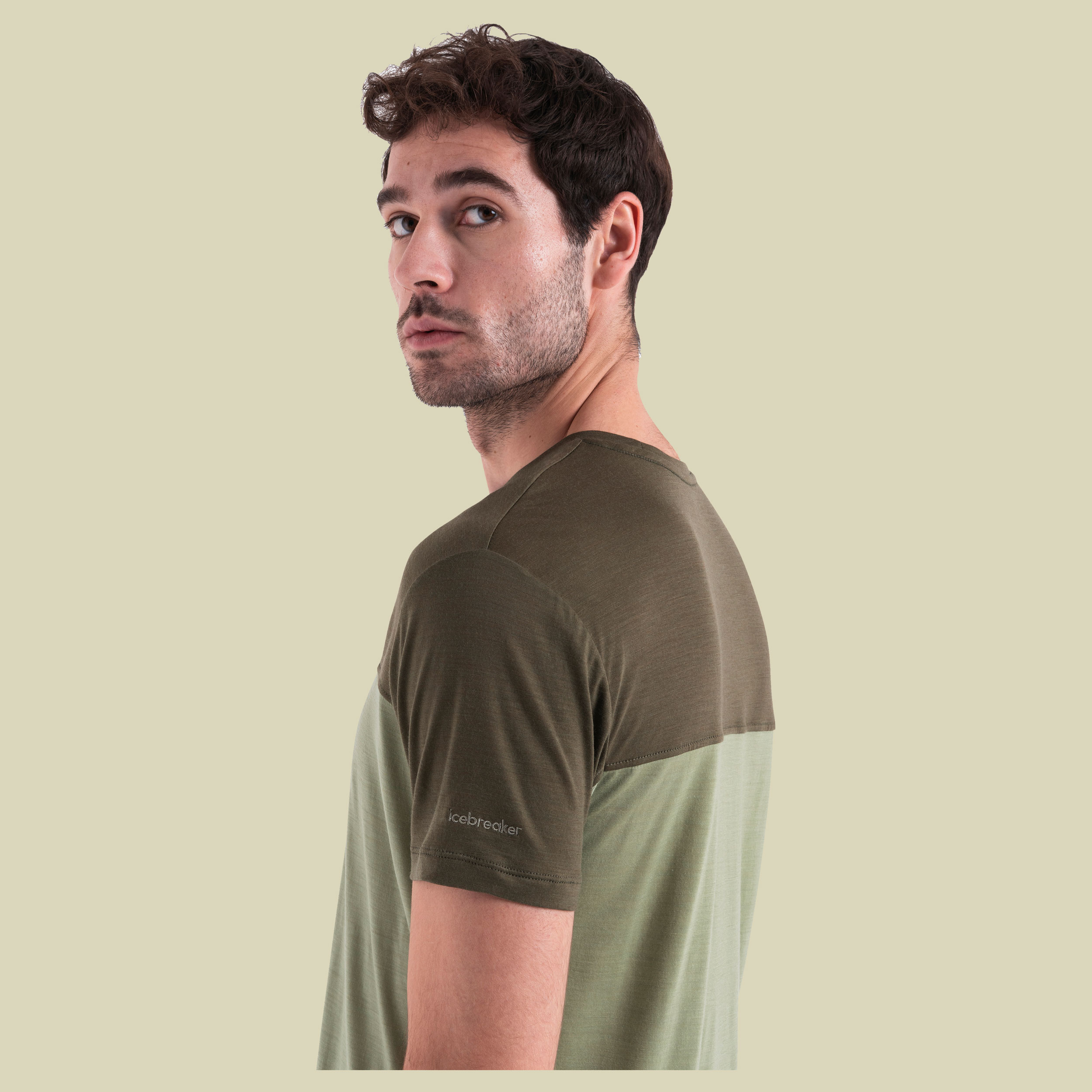 Merino 125 Cool-Lite Sphere III SS Tee Colour Block Men XL grün - lichen/loden/CB