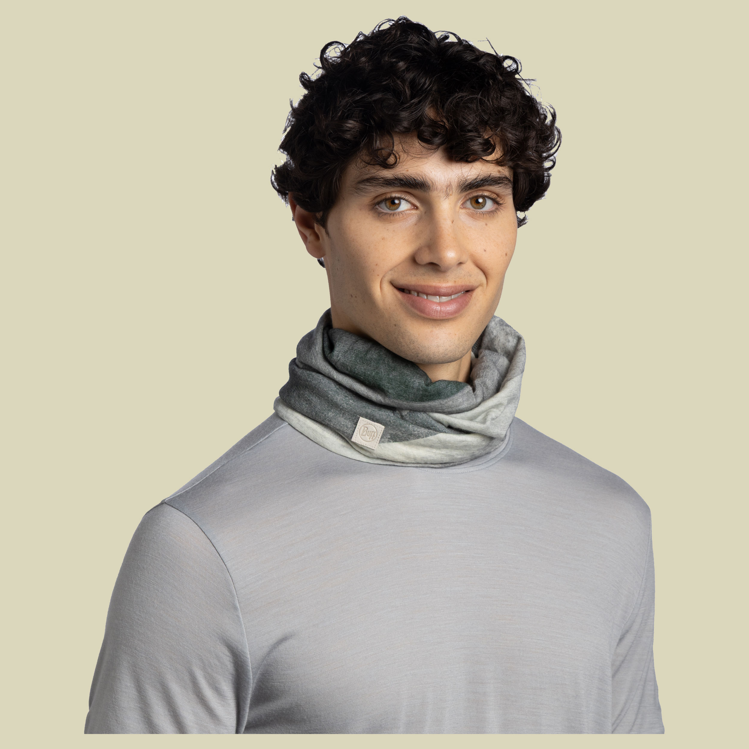 Merino Lightweight Digital Prints one size grau - aler grey