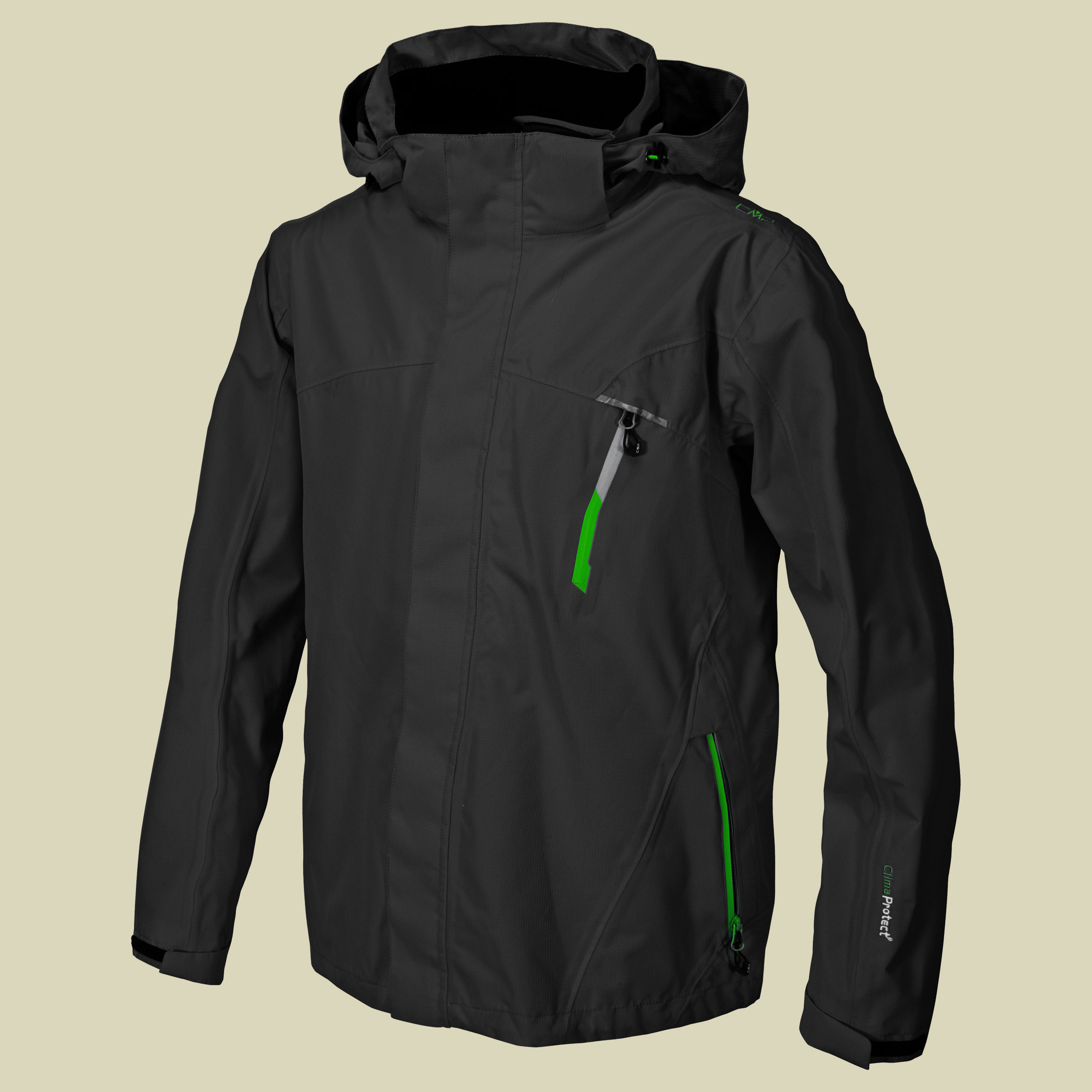 Man Jacket Zip Hood 3Z55857 Größe 48 Farbe U423 antracite/pepper green
