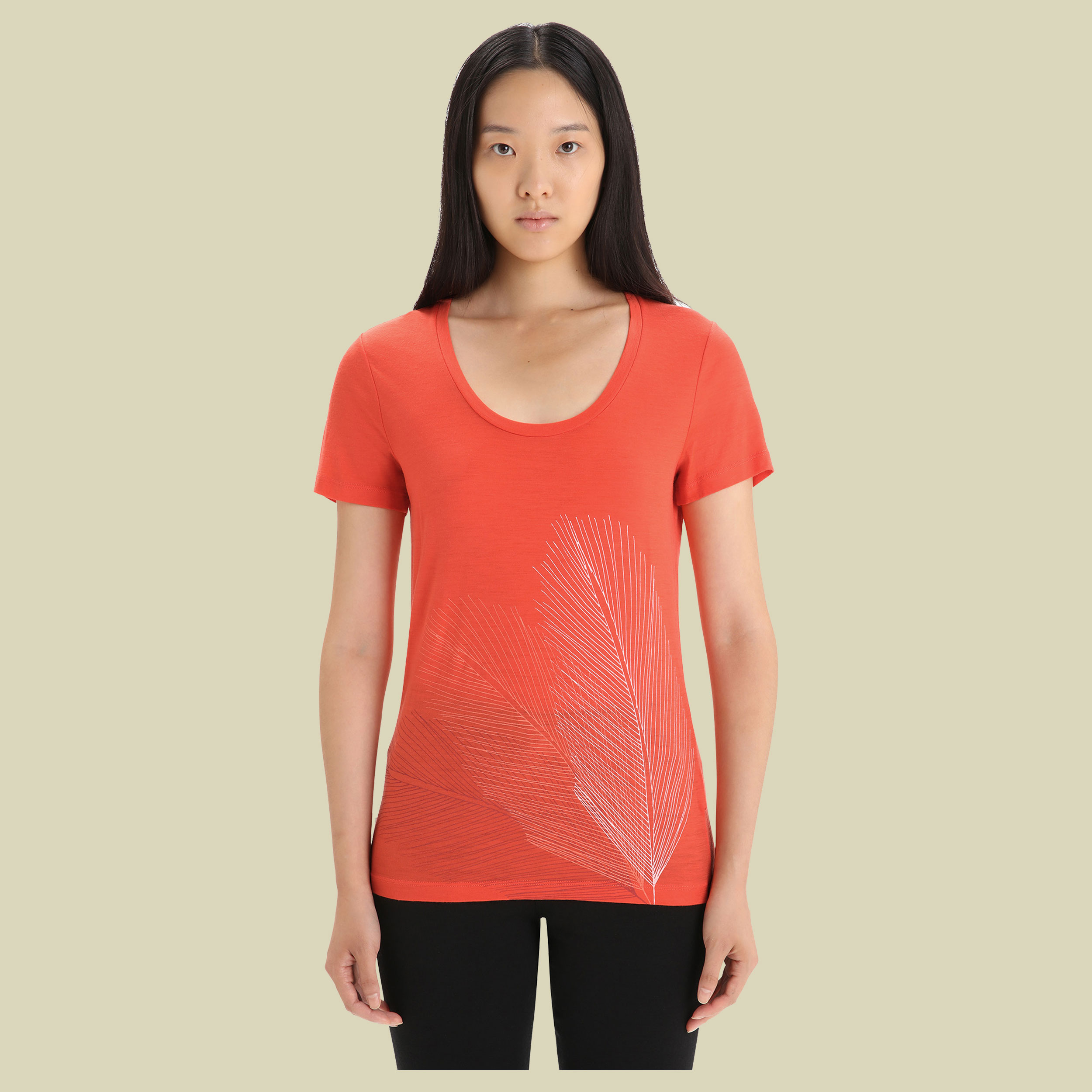 Tech Lite II SS Scoop Graphic Collection Women Größe S Farbe plume-vibrant earth