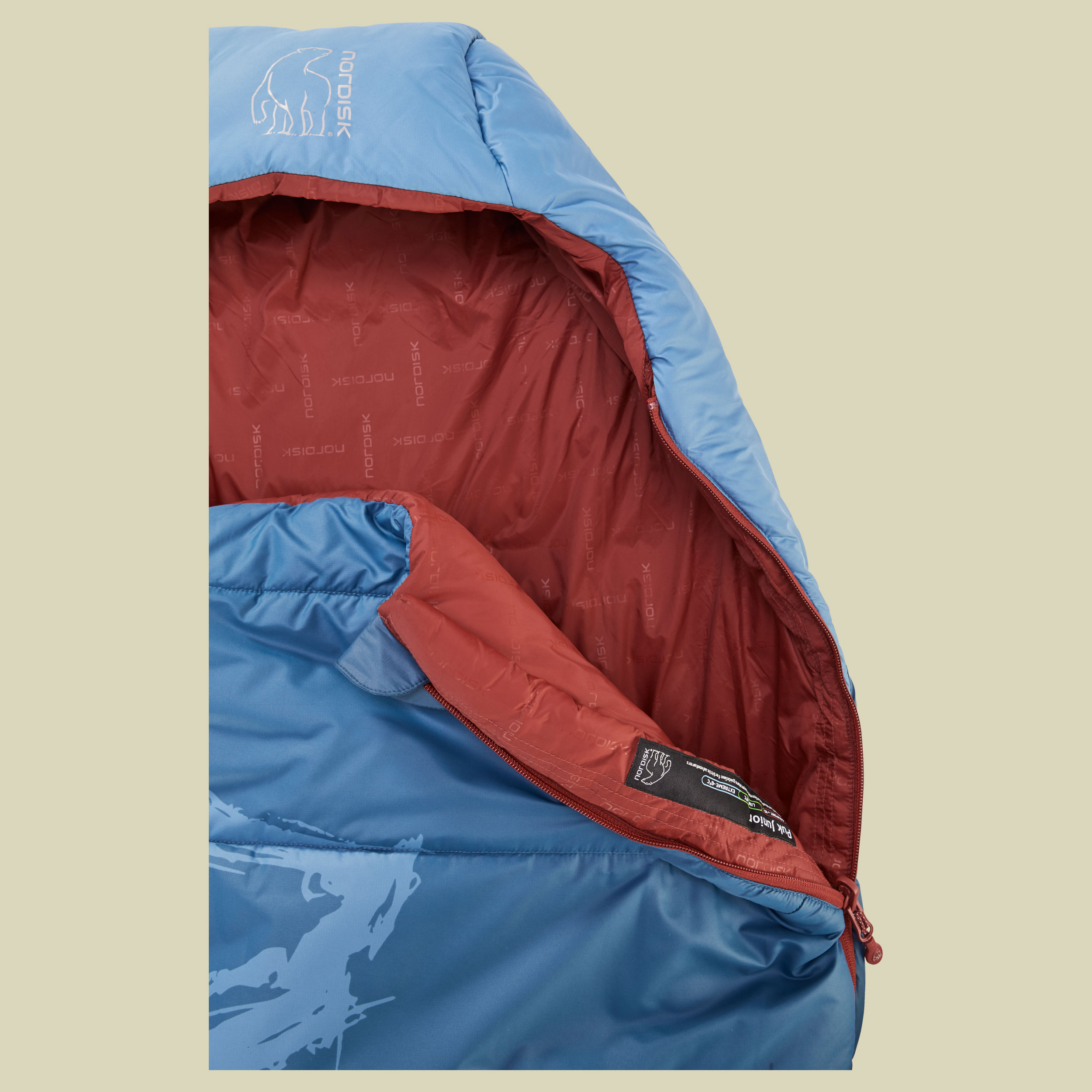 PUK Junior Sleeping Bag Körpergröße:130 bis 170 cm Farbe majolica blue
