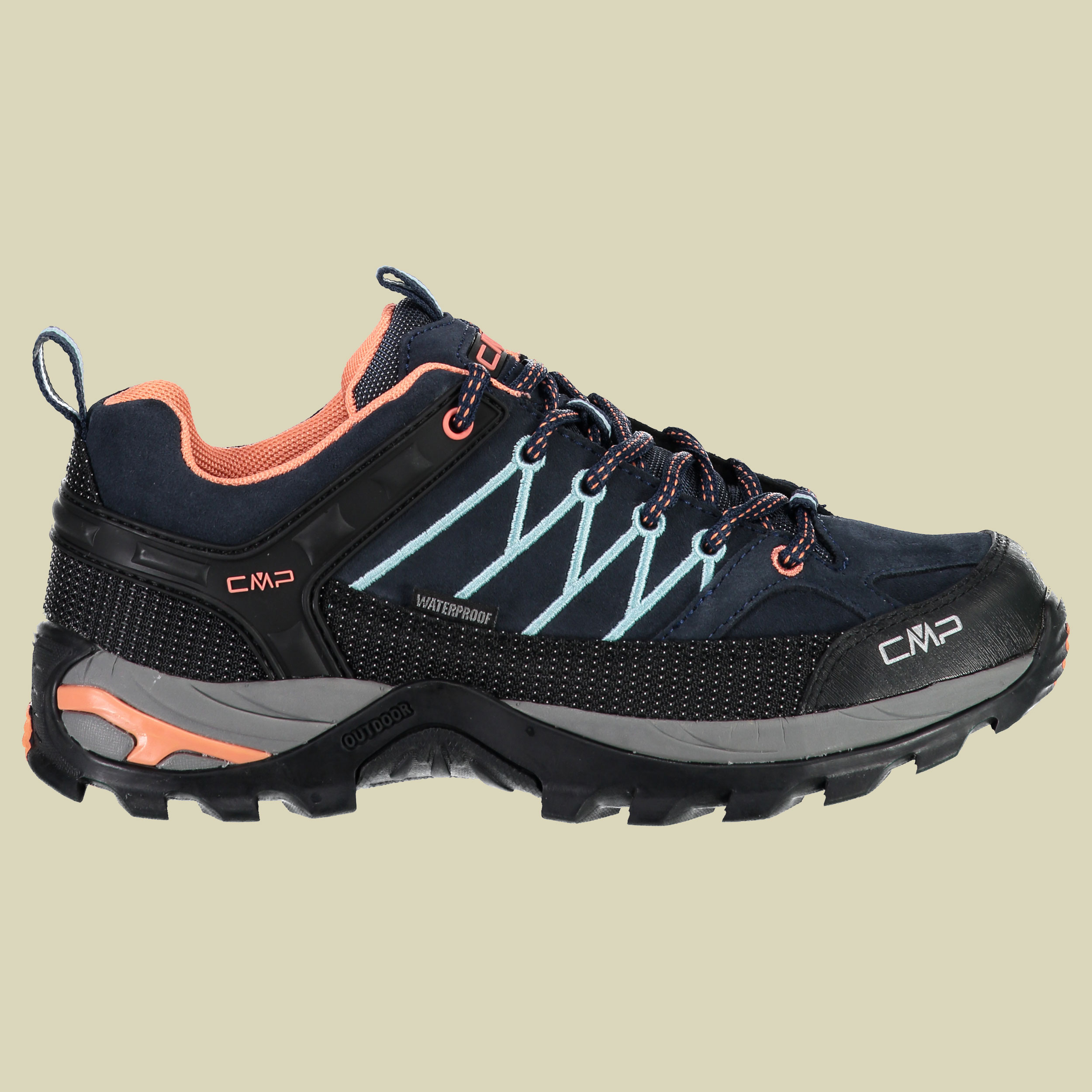 Rigel Low WMN Trekking Shoes WP Women Größe 39 Farbe b.blue-giada-peach