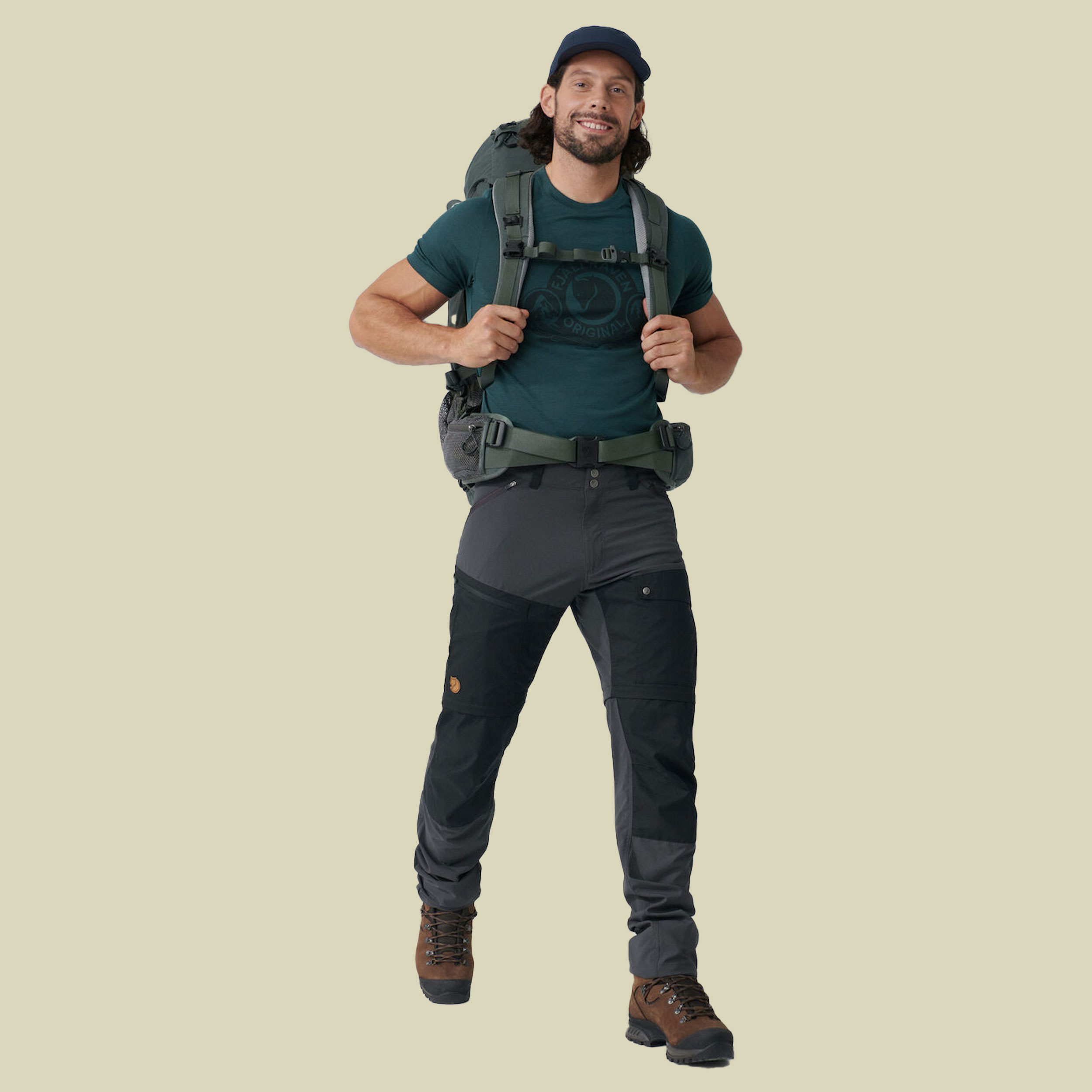 Abisko Midsummer Zip Off Trousers Men Größe 50 Farbe dark grey/black