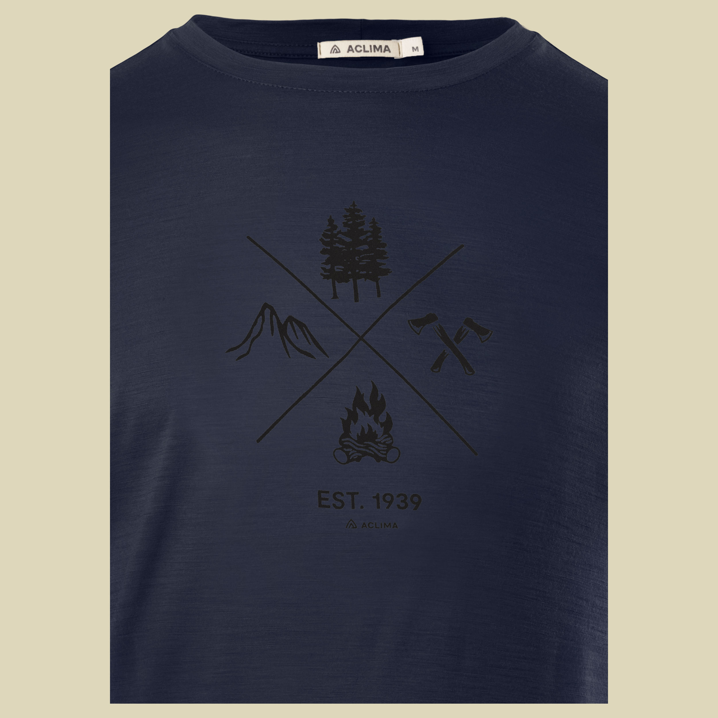 LightWool Classic Tee Print Men Größe M  Farbe X-Print: navy blazer