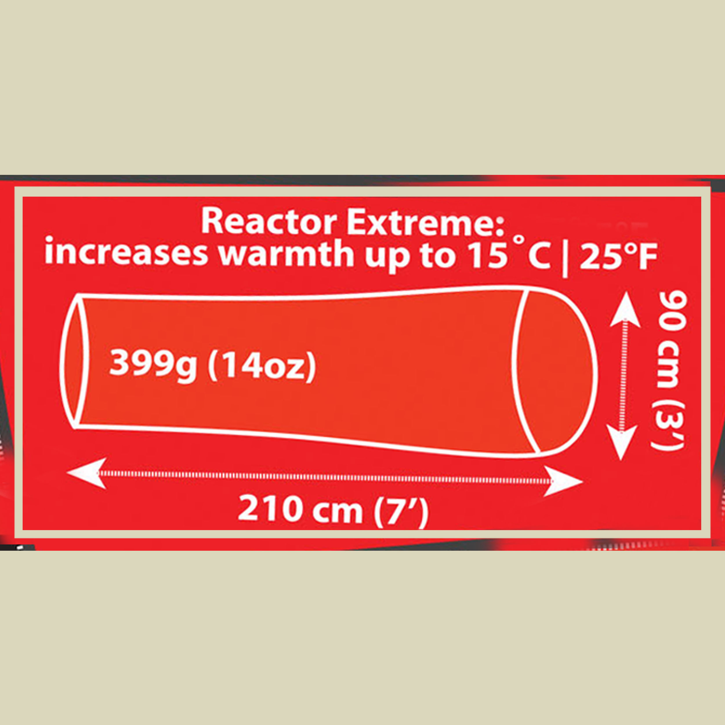 Reactor Extreme Thermolite Mummy Liner Farbe rot Größe 210 x 90 cm