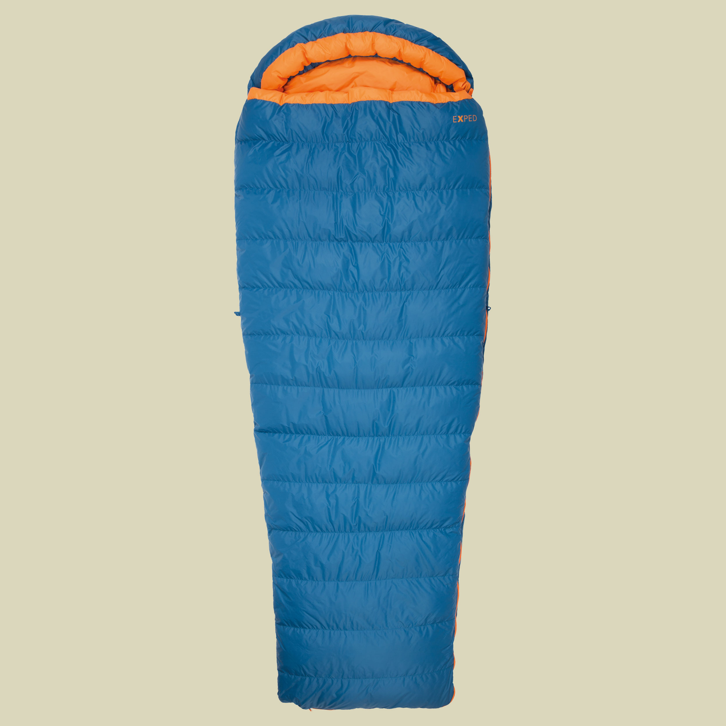 Versa 0° bis Körpergröße Schlafsack 195 cm (L) cm Farbe blau, Reißverschluss Schlafsack links