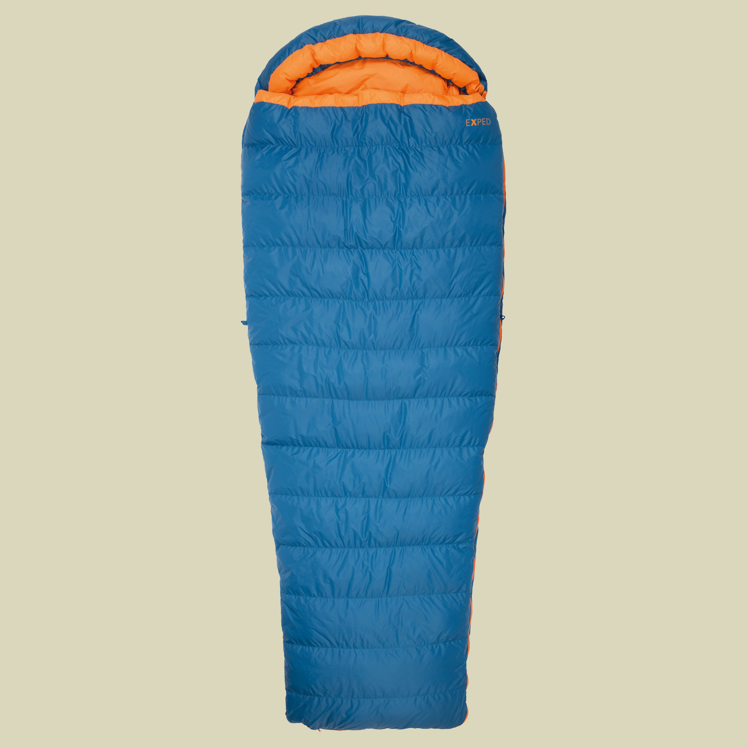 Versa 0° bis Körpergröße Schlafsack 195 cm (L) cm Farbe blau, Reißverschluss Schlafsack links