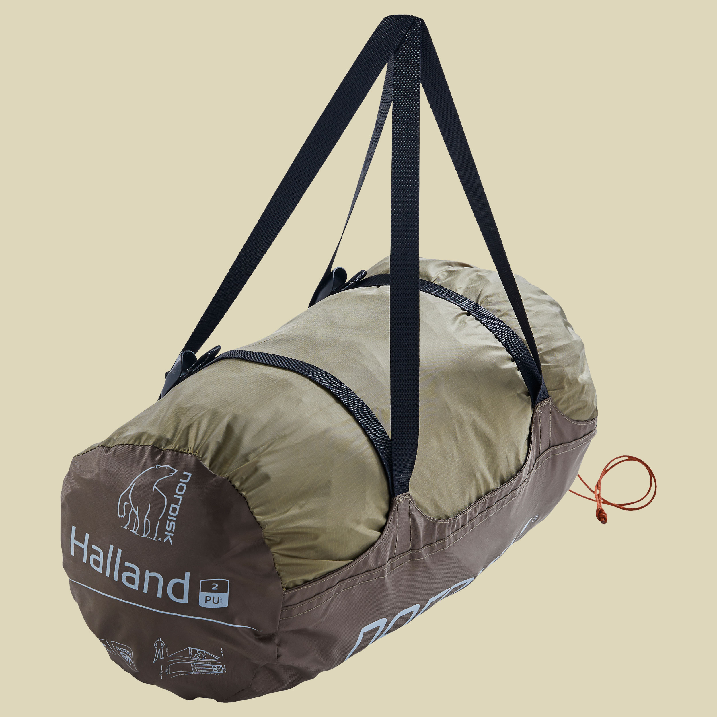 HALLAND 2 PU Tent 2-Personen Zelt Farbe dark olive