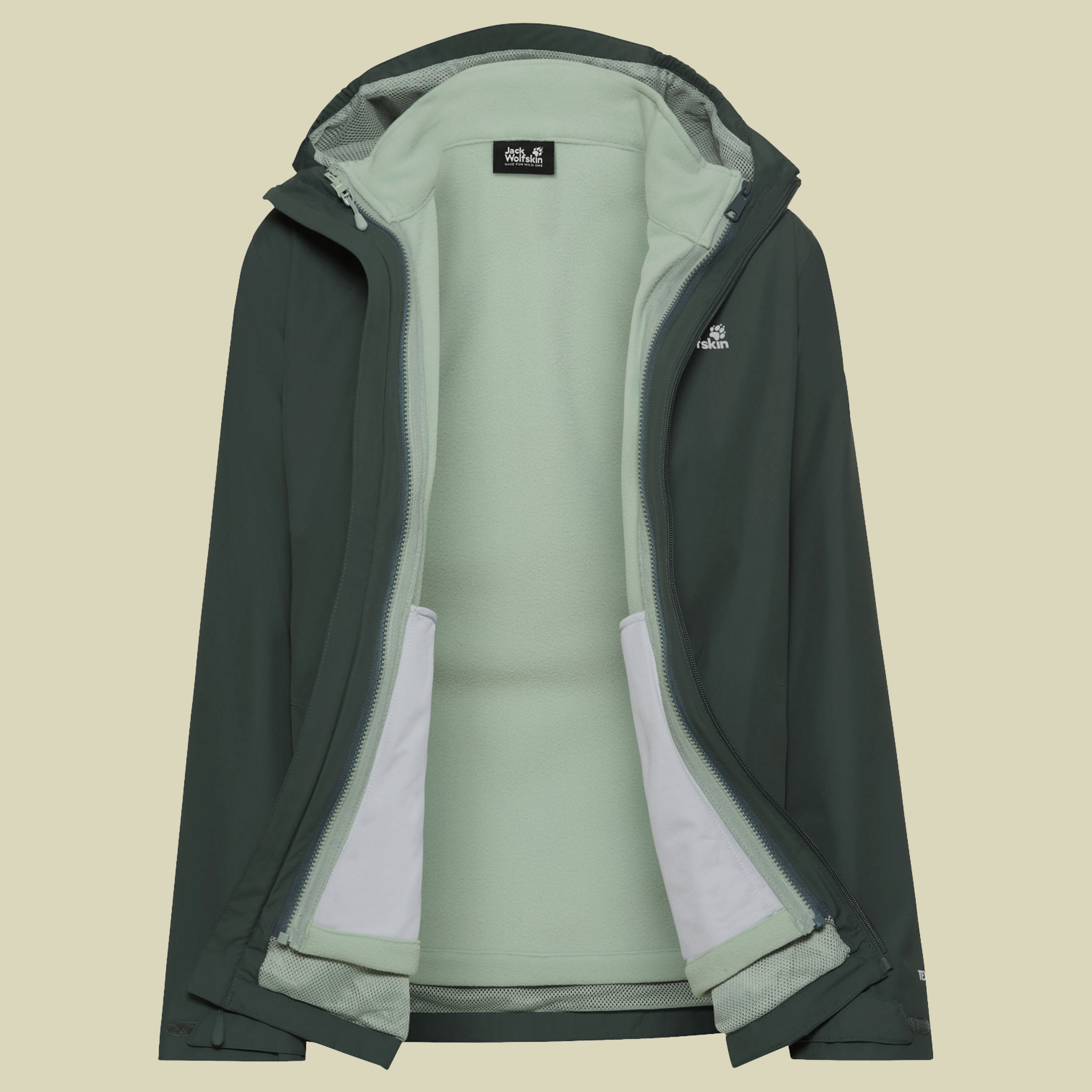 Outrovert 3in1 Jacket Women XXL grün - sago palm