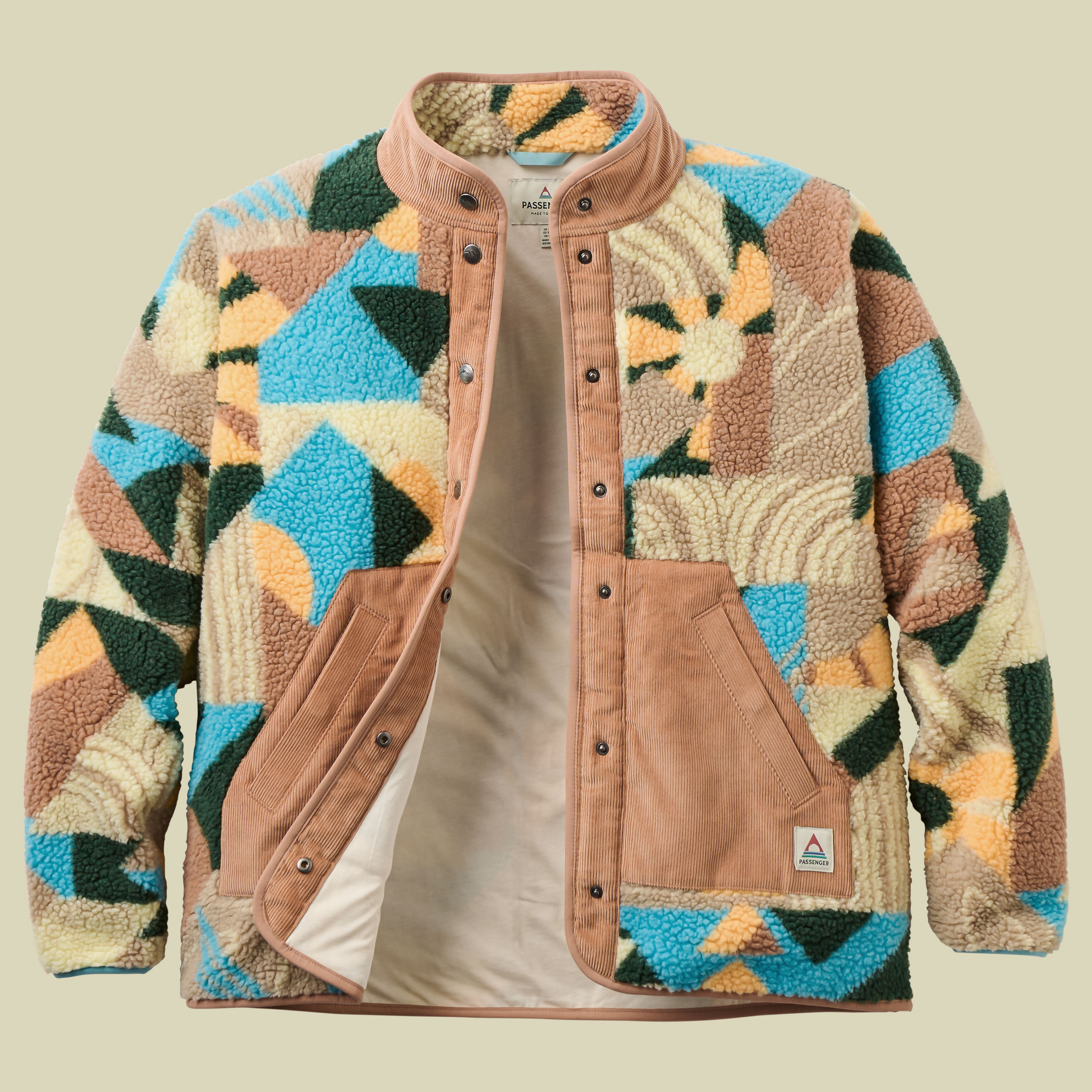 Clover 3.0 Recycled Sherpa Fleece Women M mehrfarbig - sun patch simply taupe