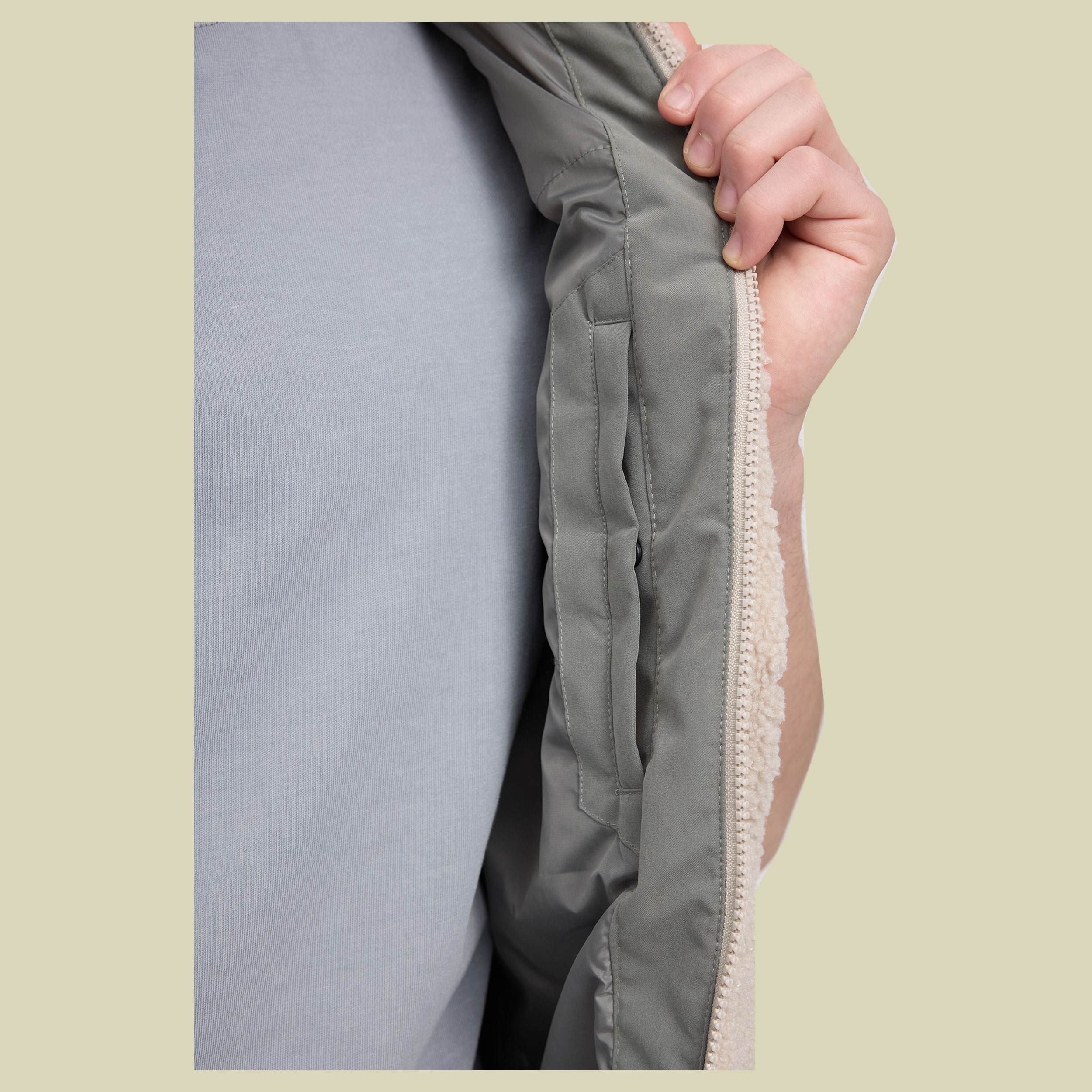 Padded Teddy-Fleece Vest Men XXL beige - natural/light bottle