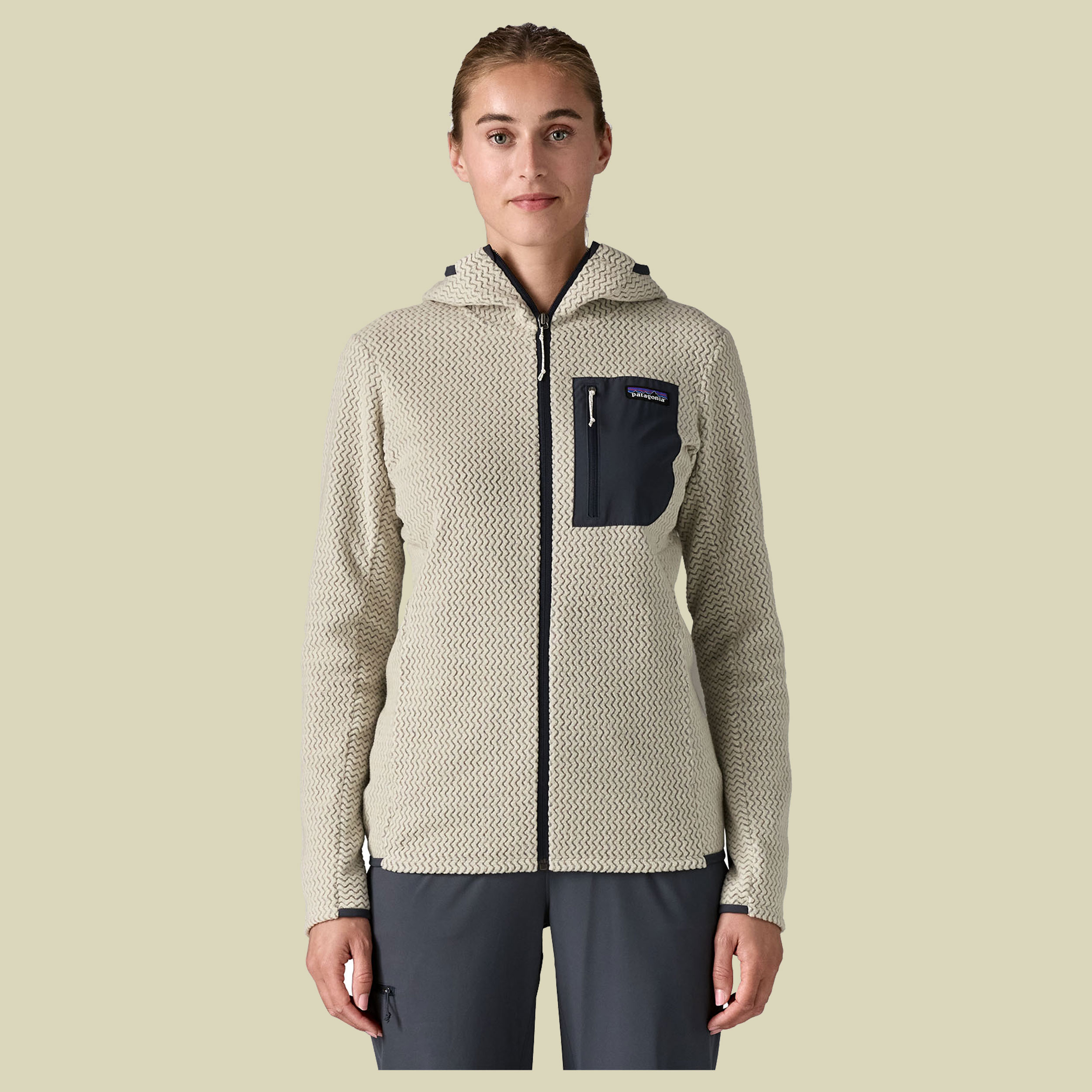 R1 Air Full-Zip Hoody Women weiß XL- wool white