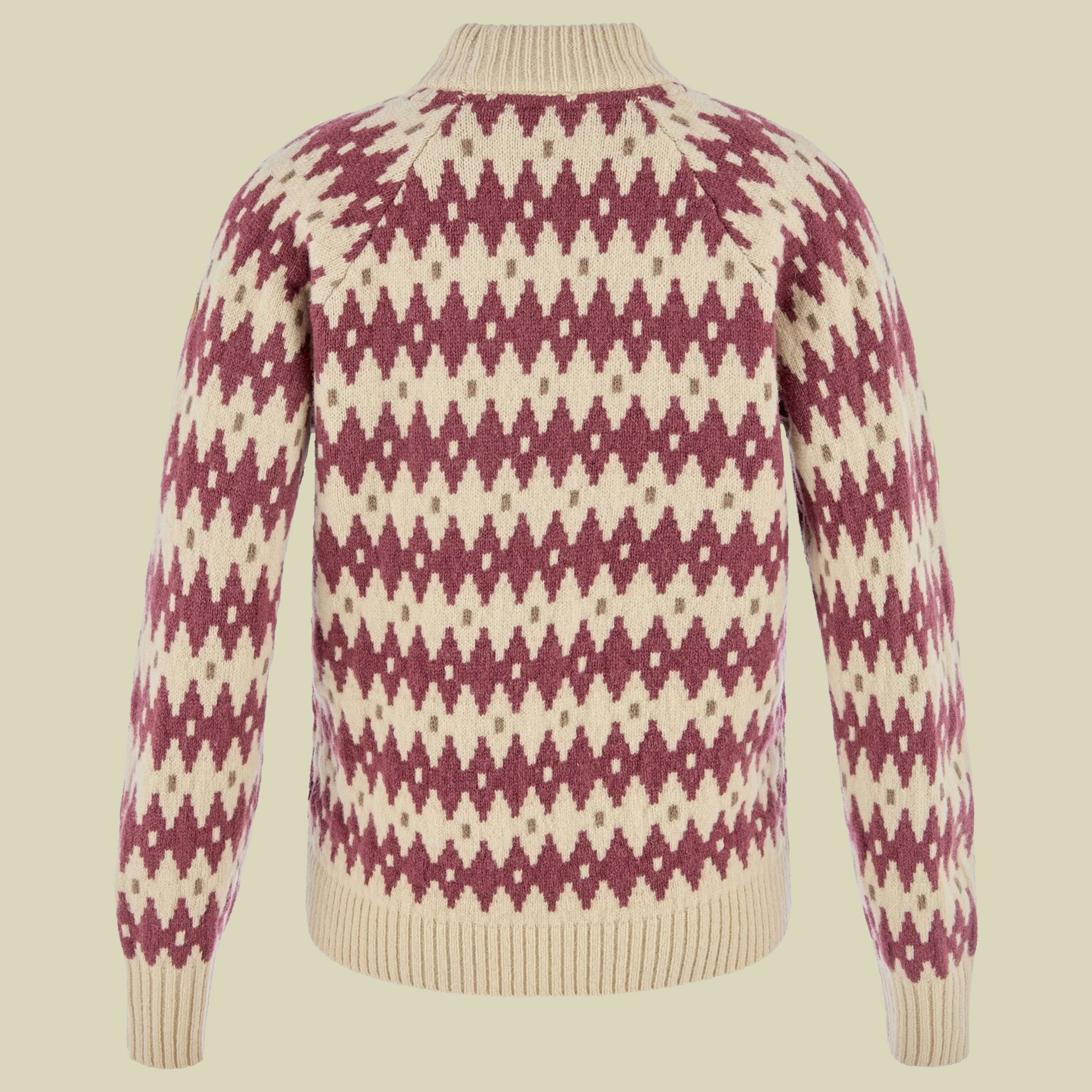 Övik Jacquard Knit Women M rot - light beige-mesa purple
